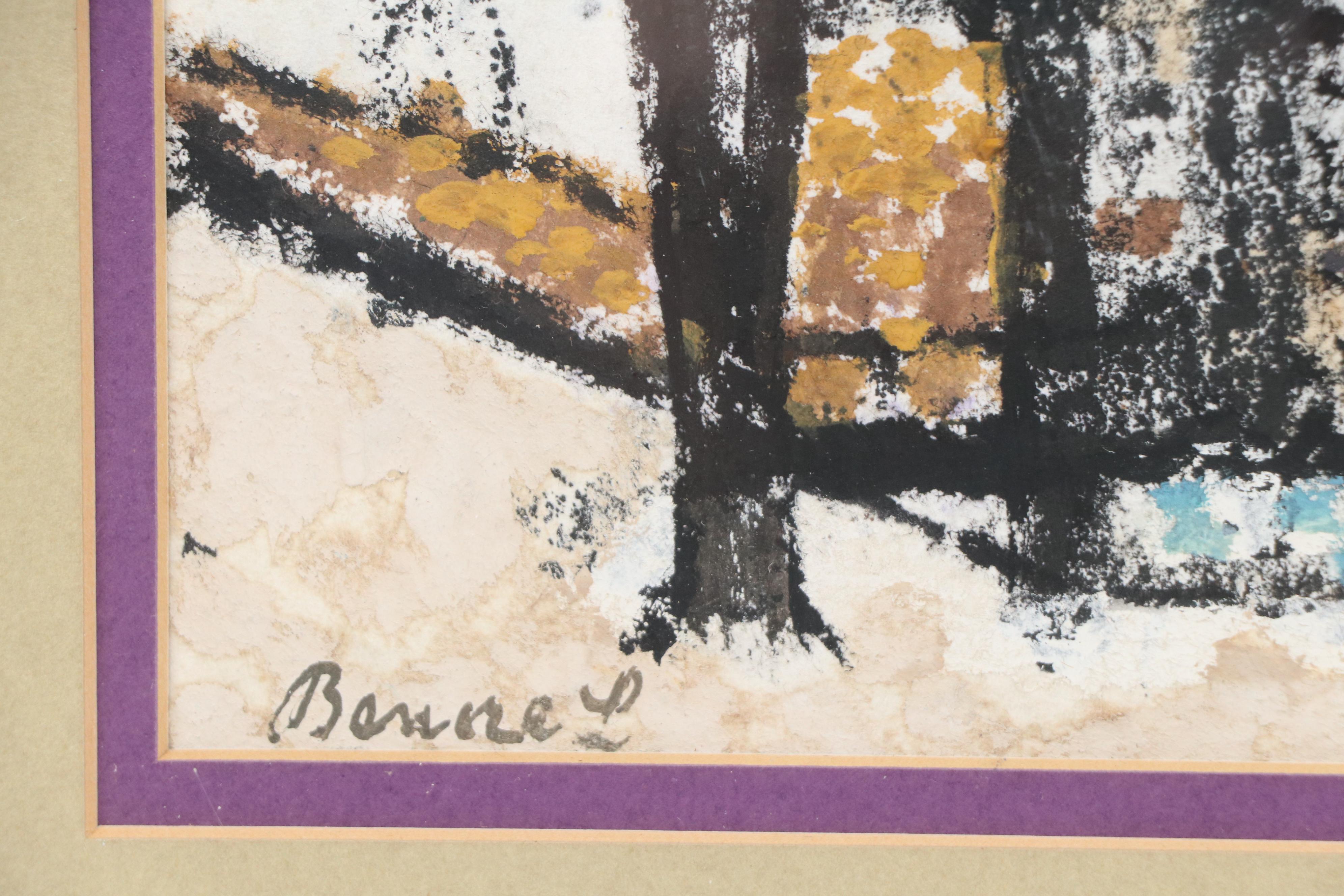 László Bencze Landscape Pastel Drawing of Neighborhood Scene, 20th Century