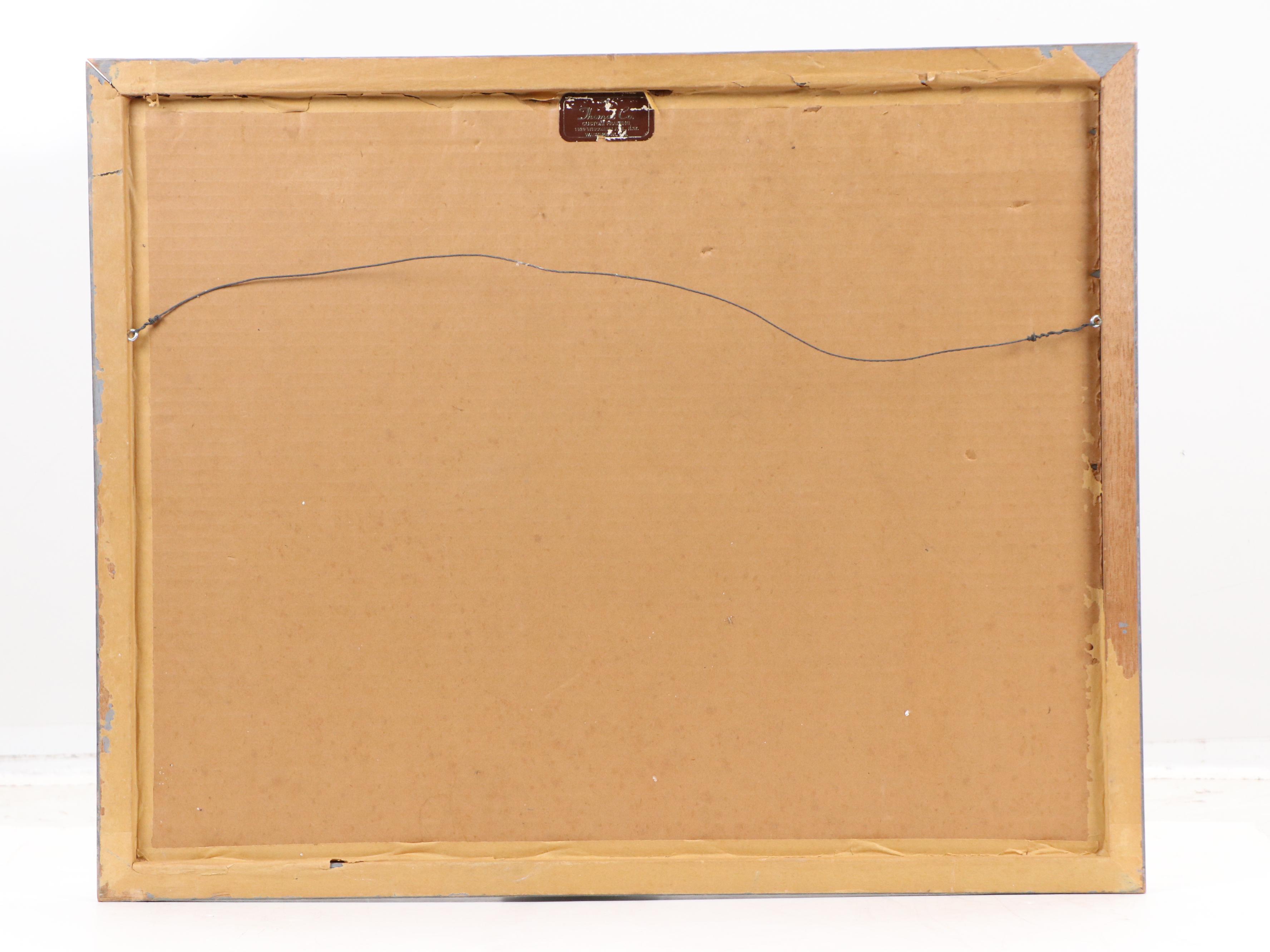 László Bencze Landscape Pastel Drawing of Neighborhood Scene, 20th Century