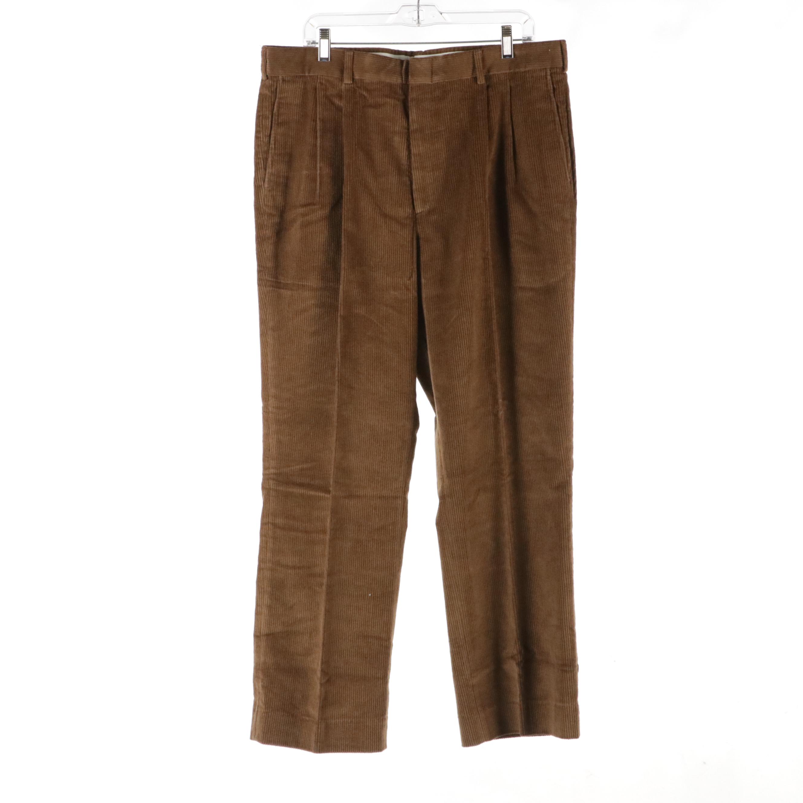 Orvis Silk/Wool Blend and Cotton Button-Up Shirts and Brown Corduroy Pants