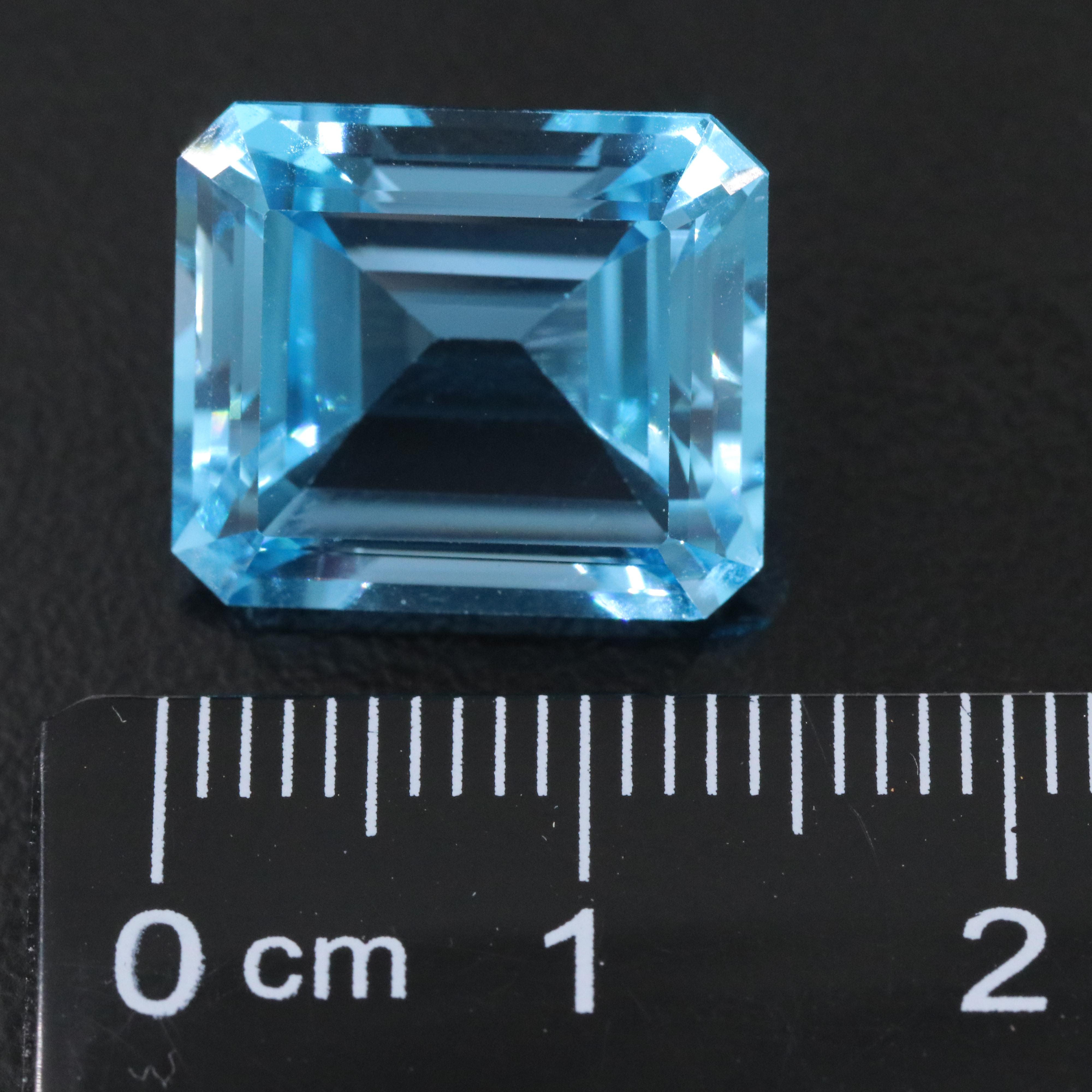 Loose 12.29 CT Swiss Blue Topaz