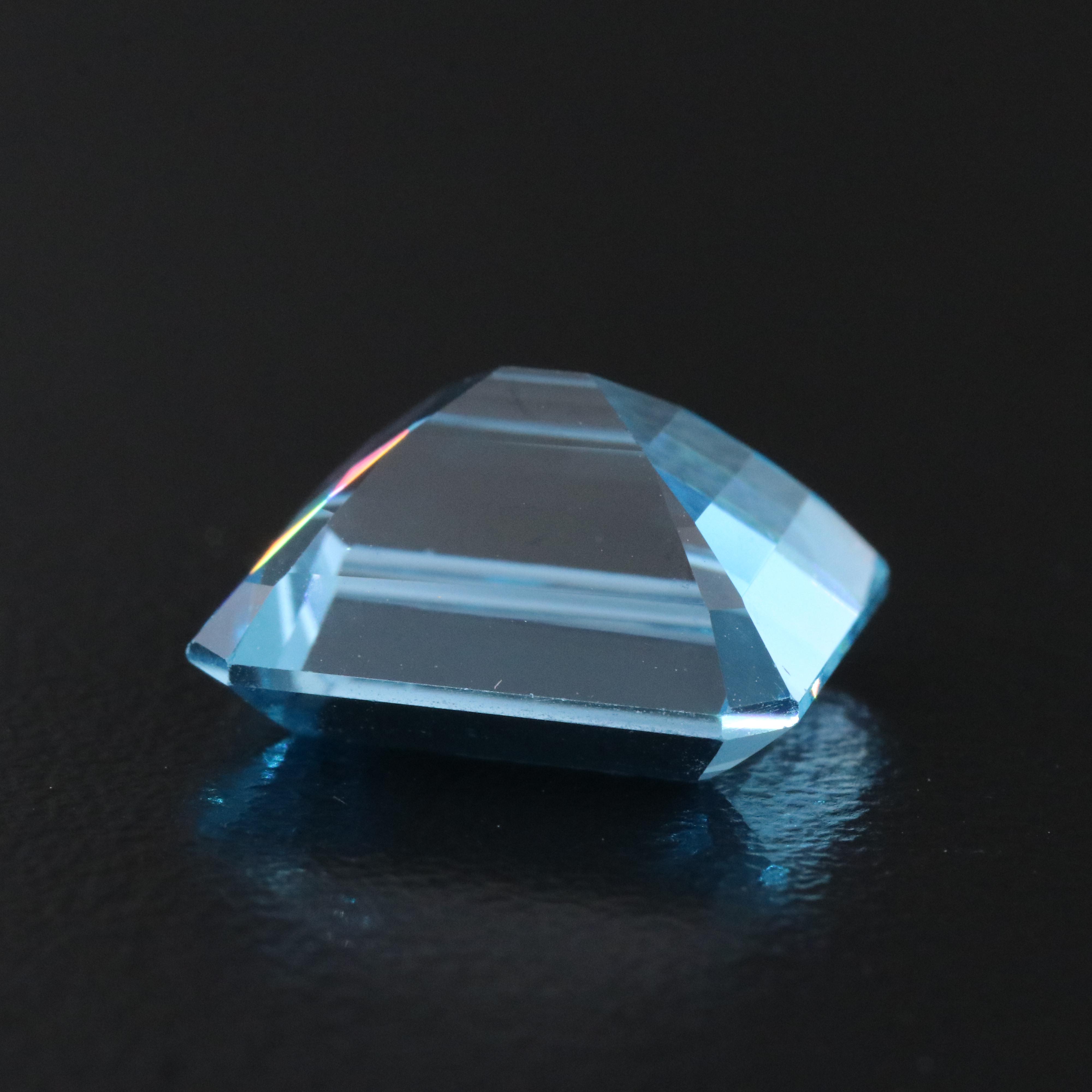 Loose 12.29 CT Swiss Blue Topaz