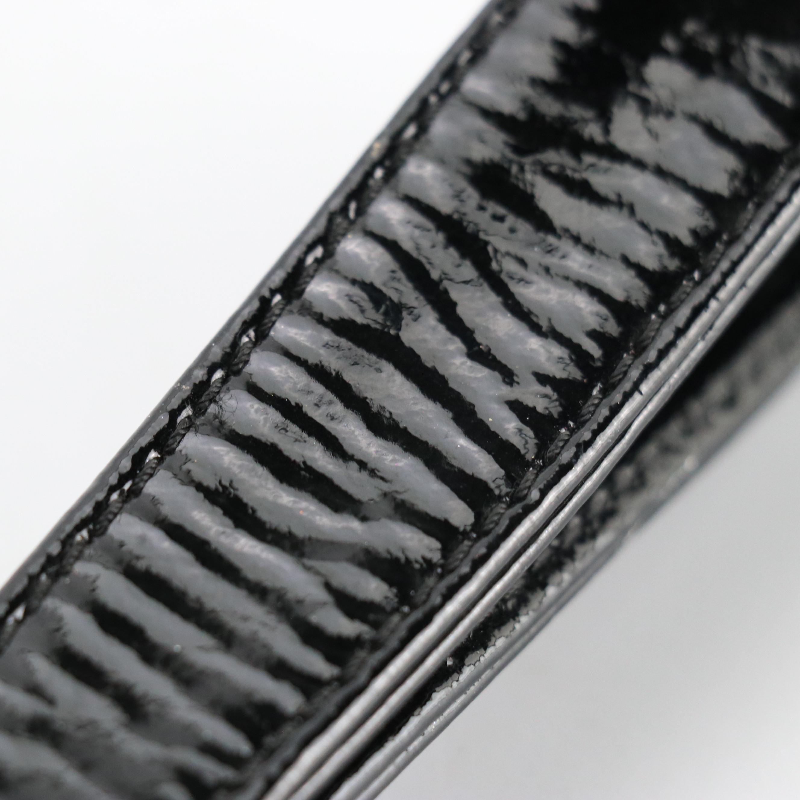 Christian Louboutin "Talita" Clutch in Spike Studded Twist Leather & Patent Trim