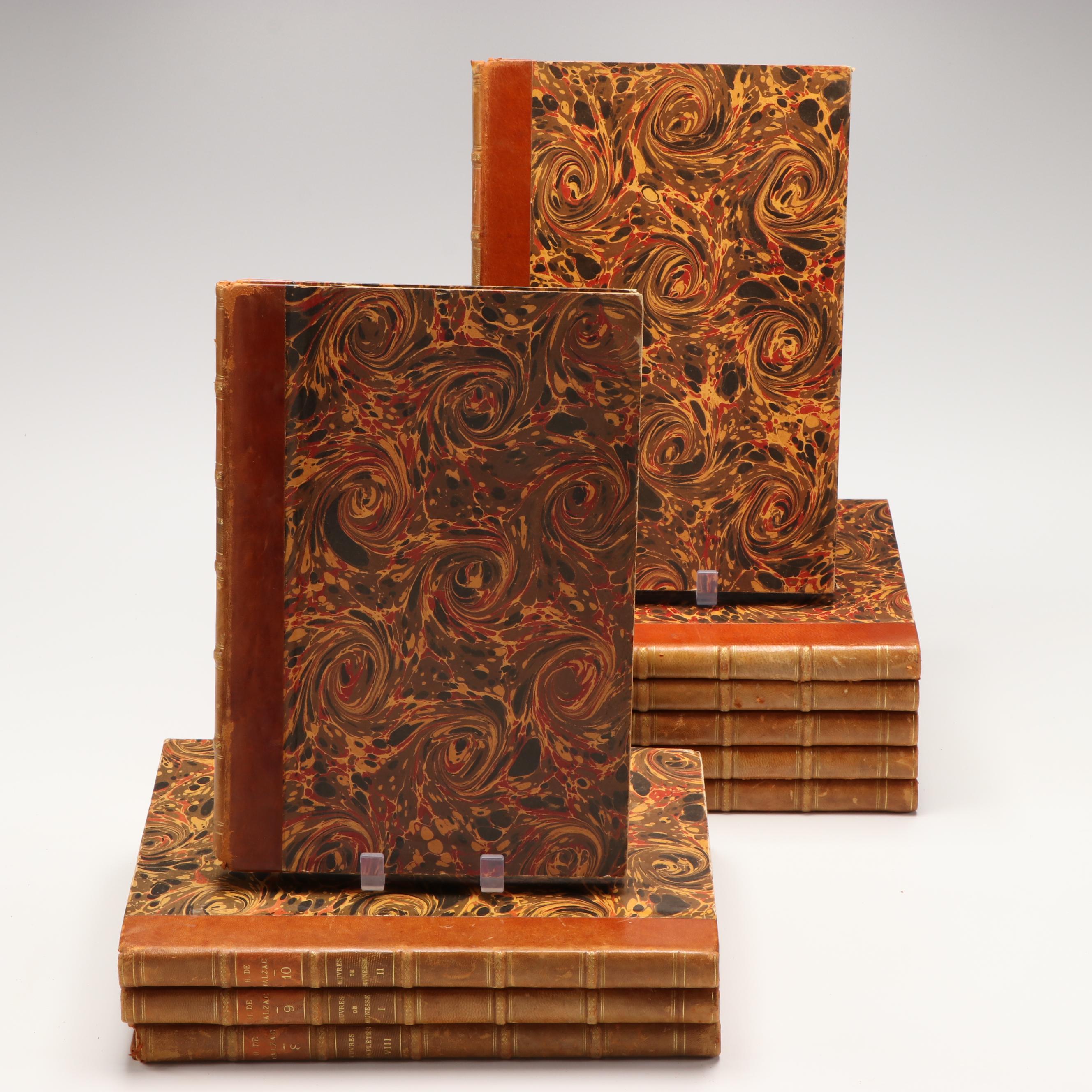 Illustrated "Complete Works of Honoré de Balzac" French Ten-Volume Set, 1851