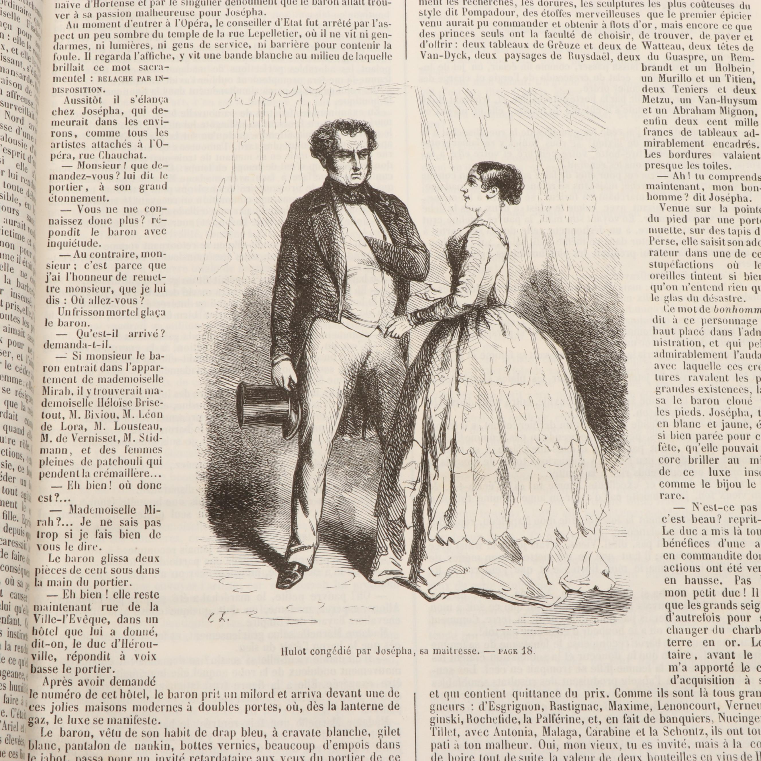 Illustrated "Complete Works of Honoré de Balzac" French Ten-Volume Set, 1851