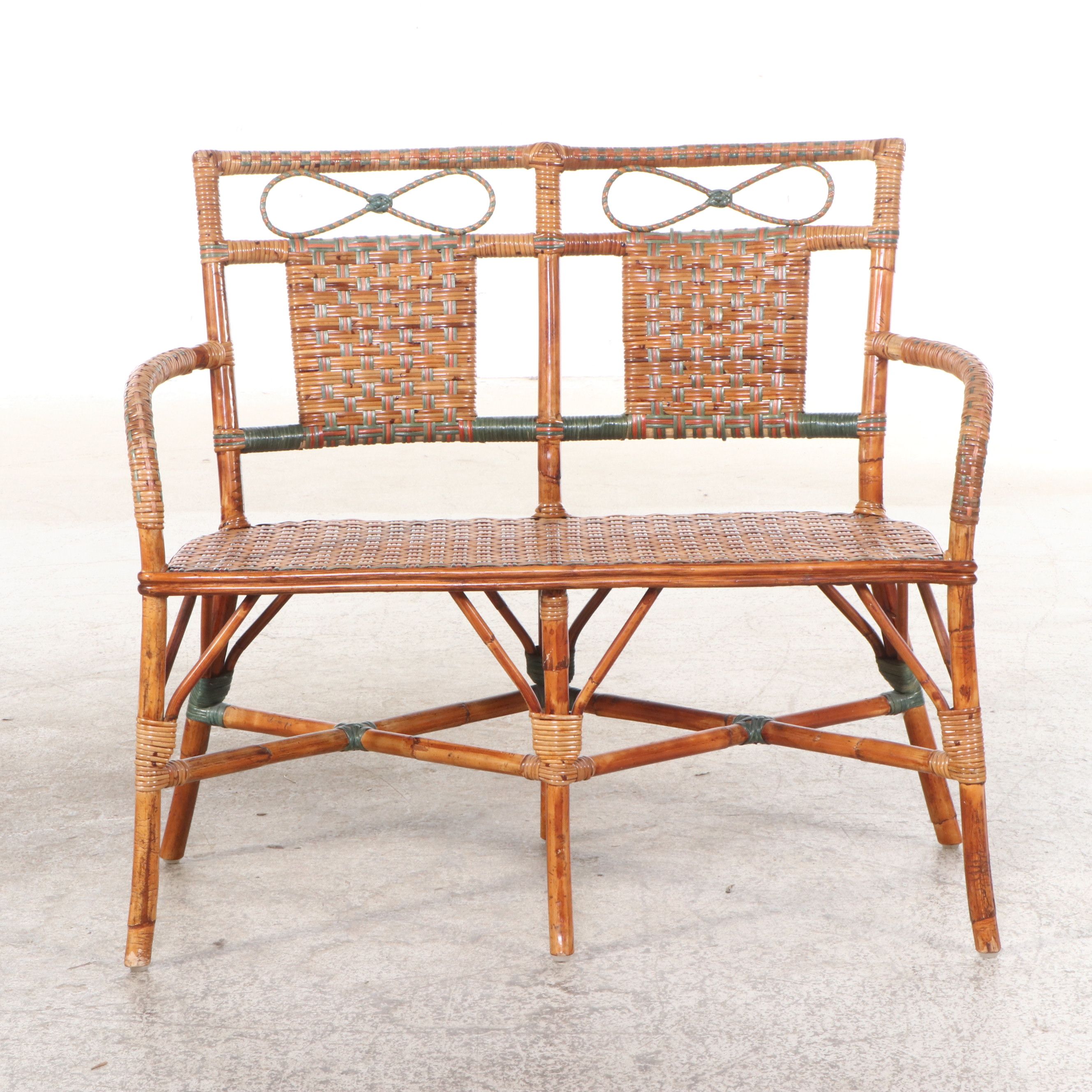 Palecek Wicker Rattan Settee