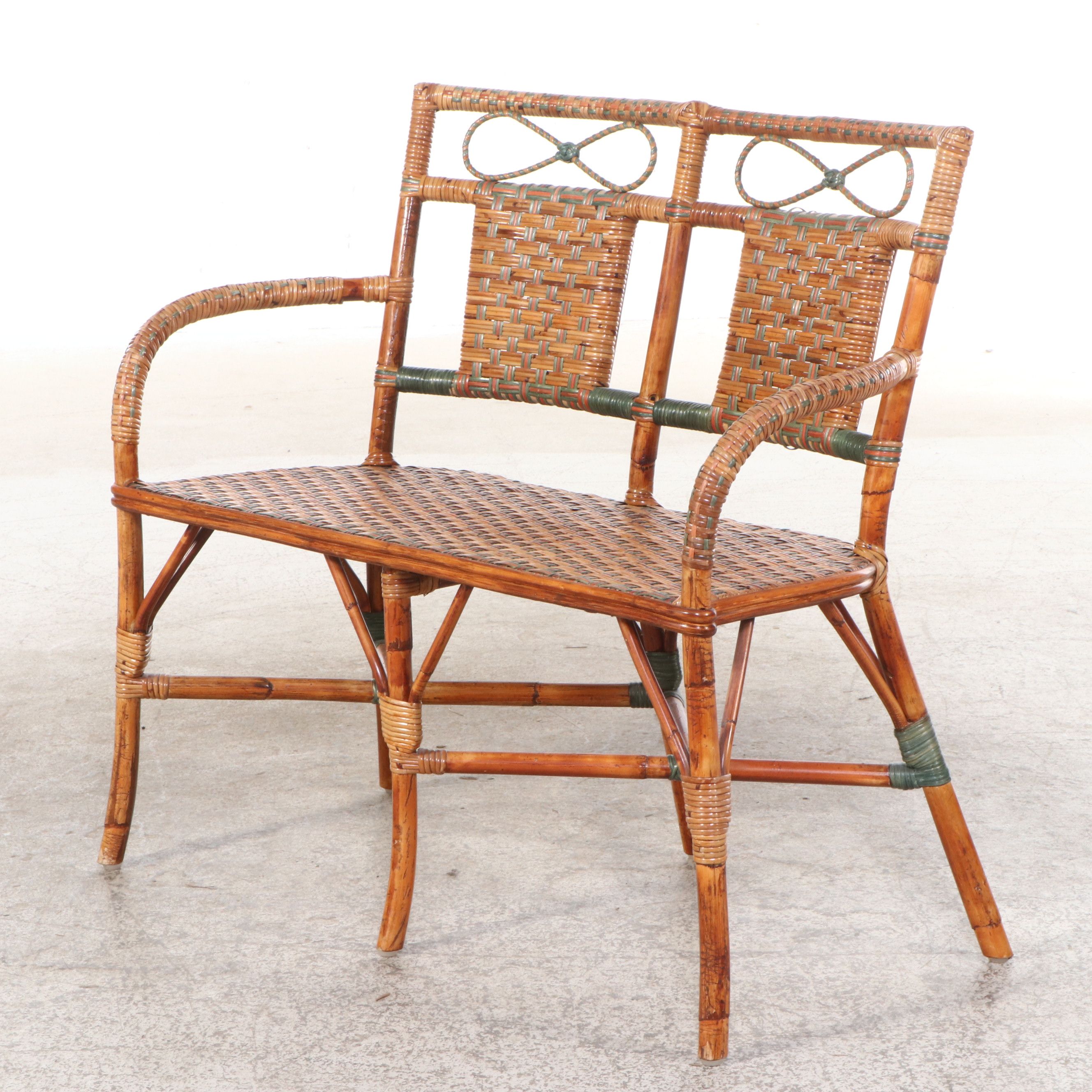 Palecek Wicker Rattan Settee