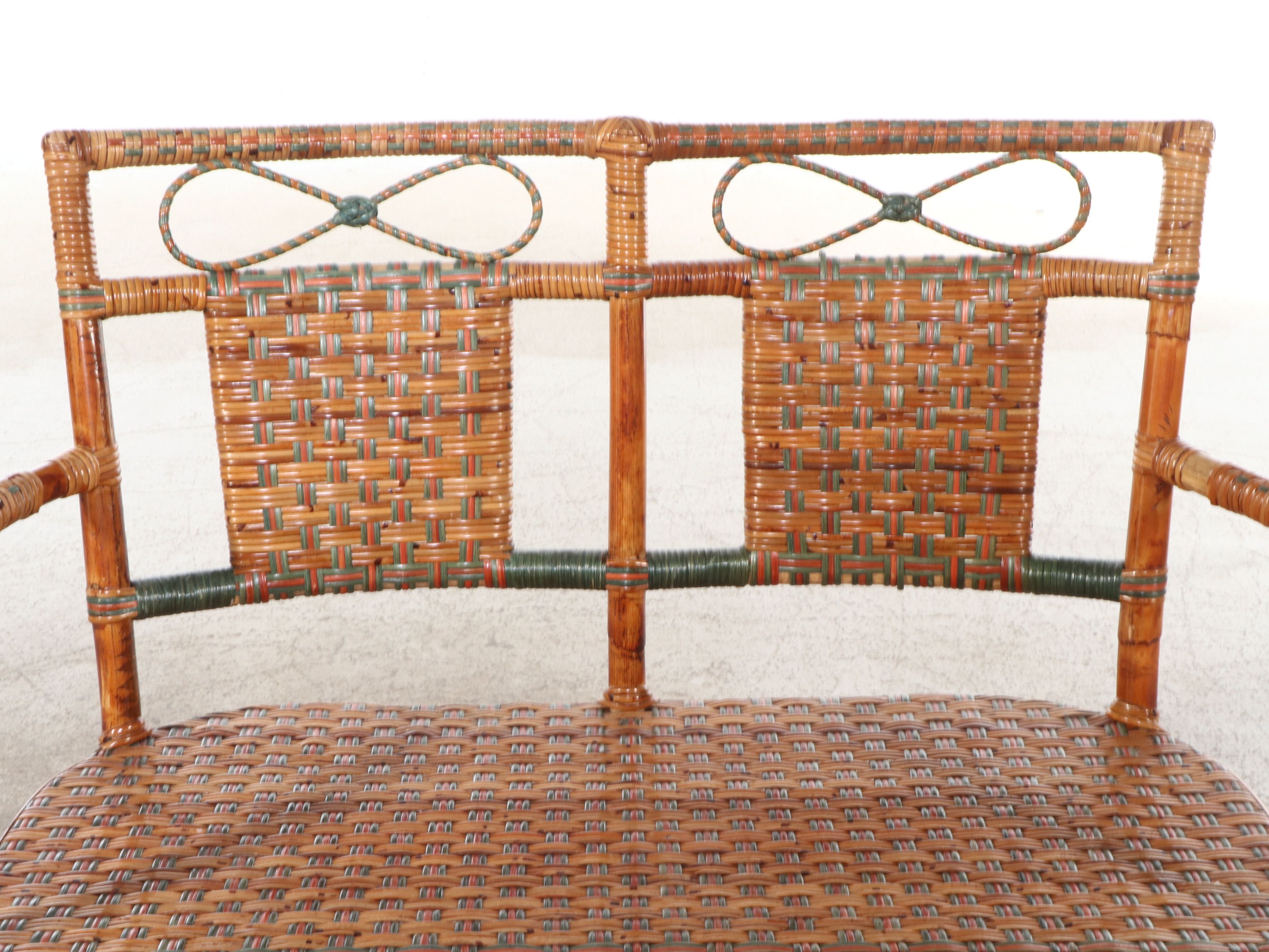 Palecek Wicker Rattan Settee