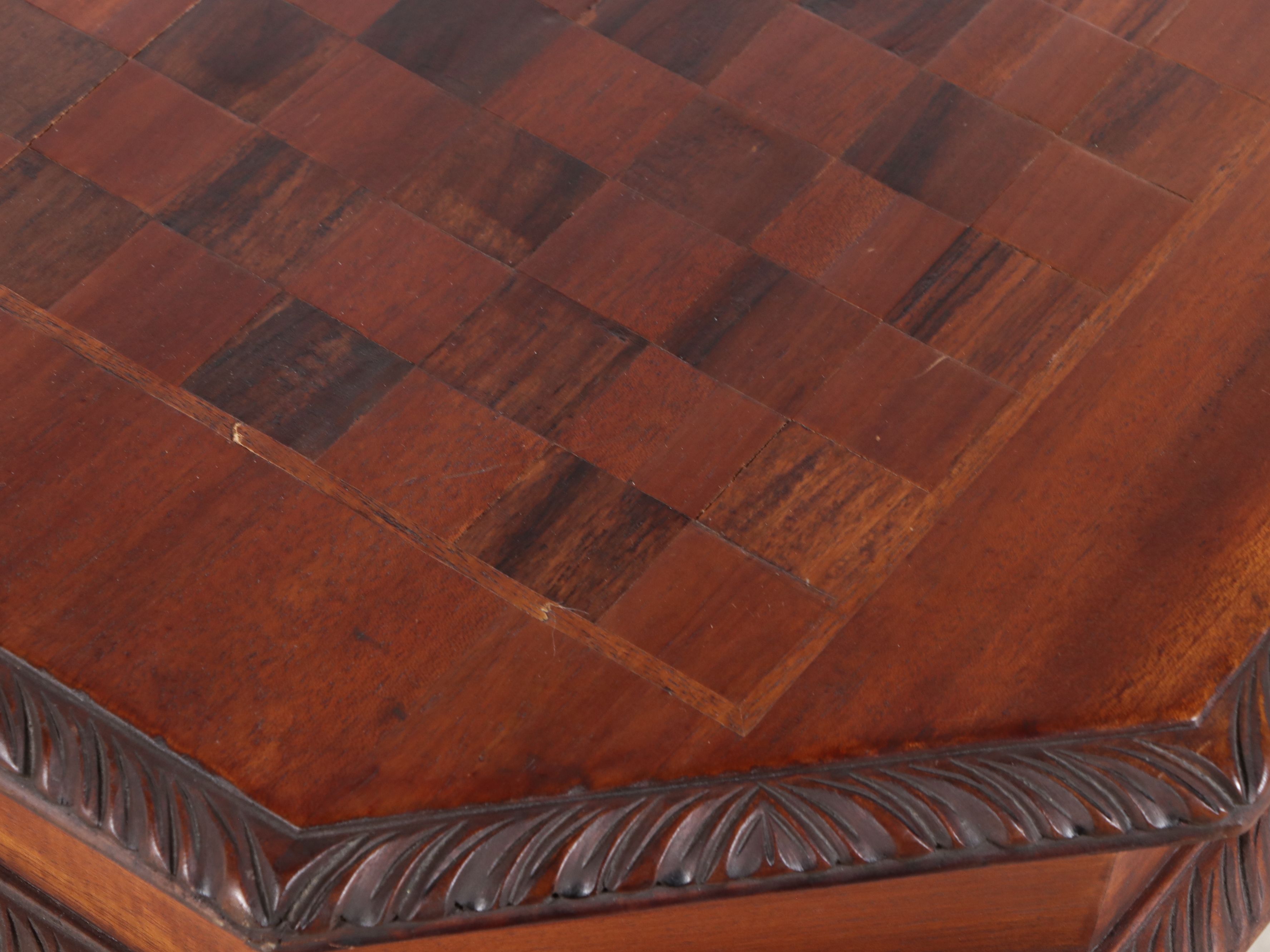 American Empire Style Wooden Games Table, Early 20th Century