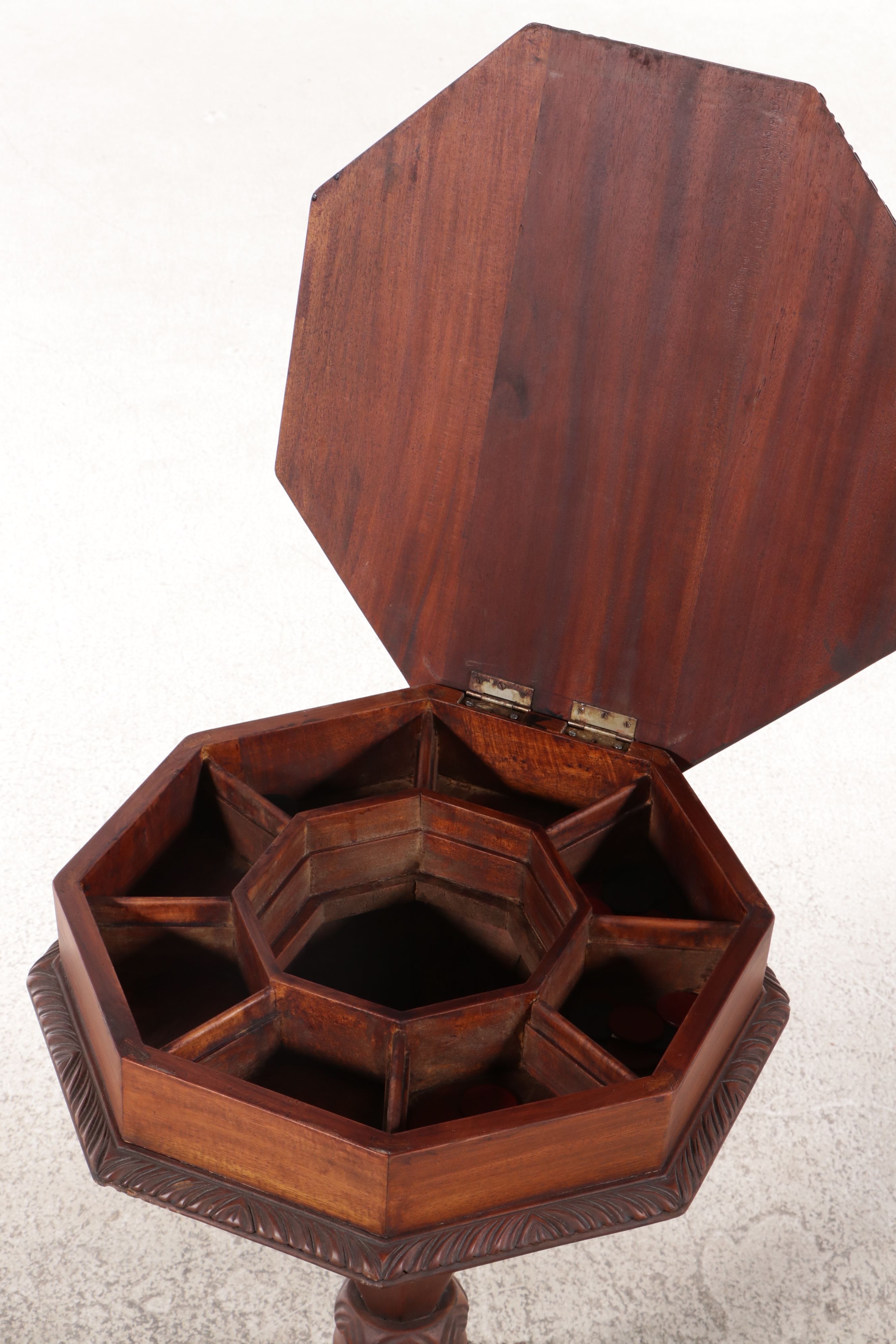 American Empire Style Wooden Games Table, Early 20th Century