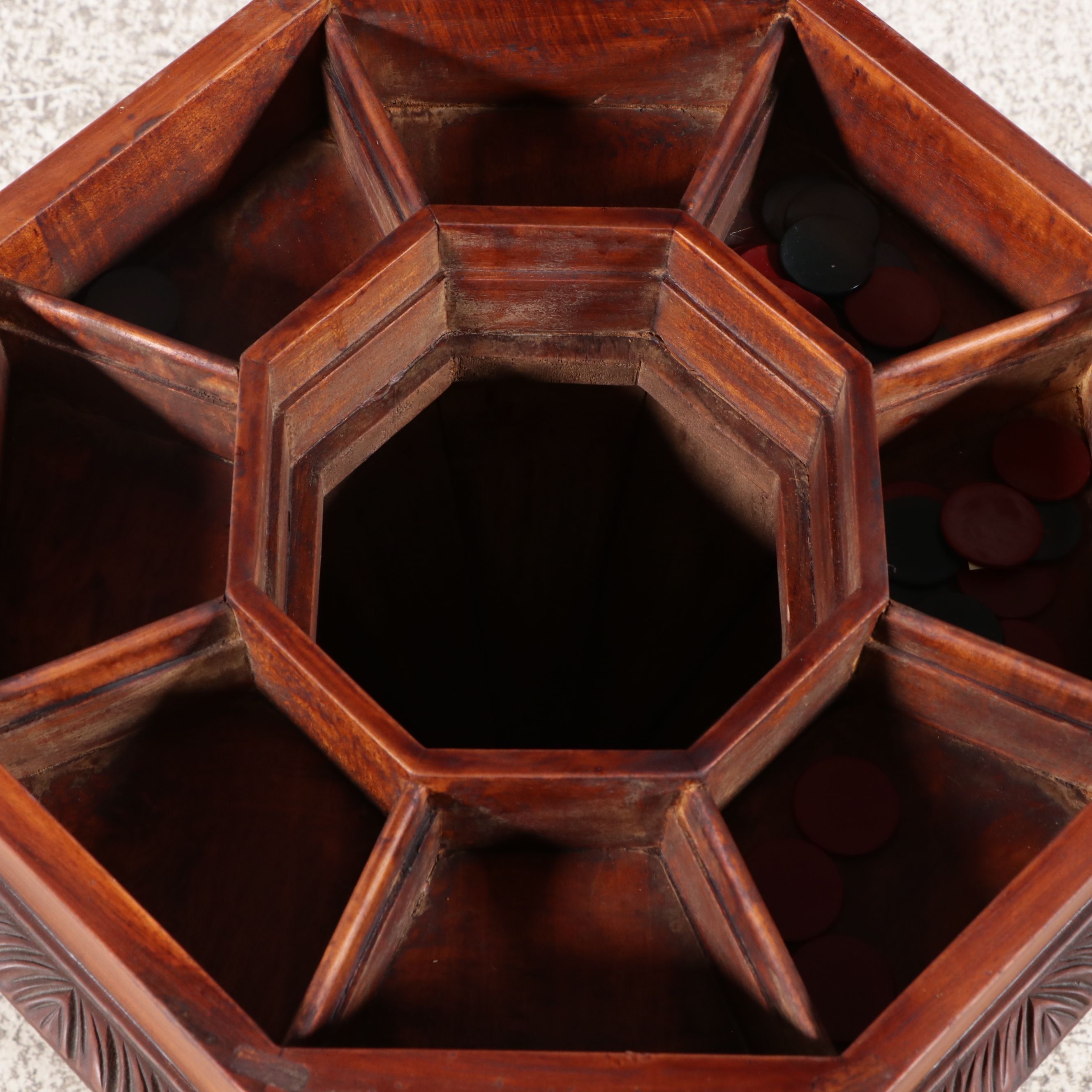 American Empire Style Wooden Games Table, Early 20th Century