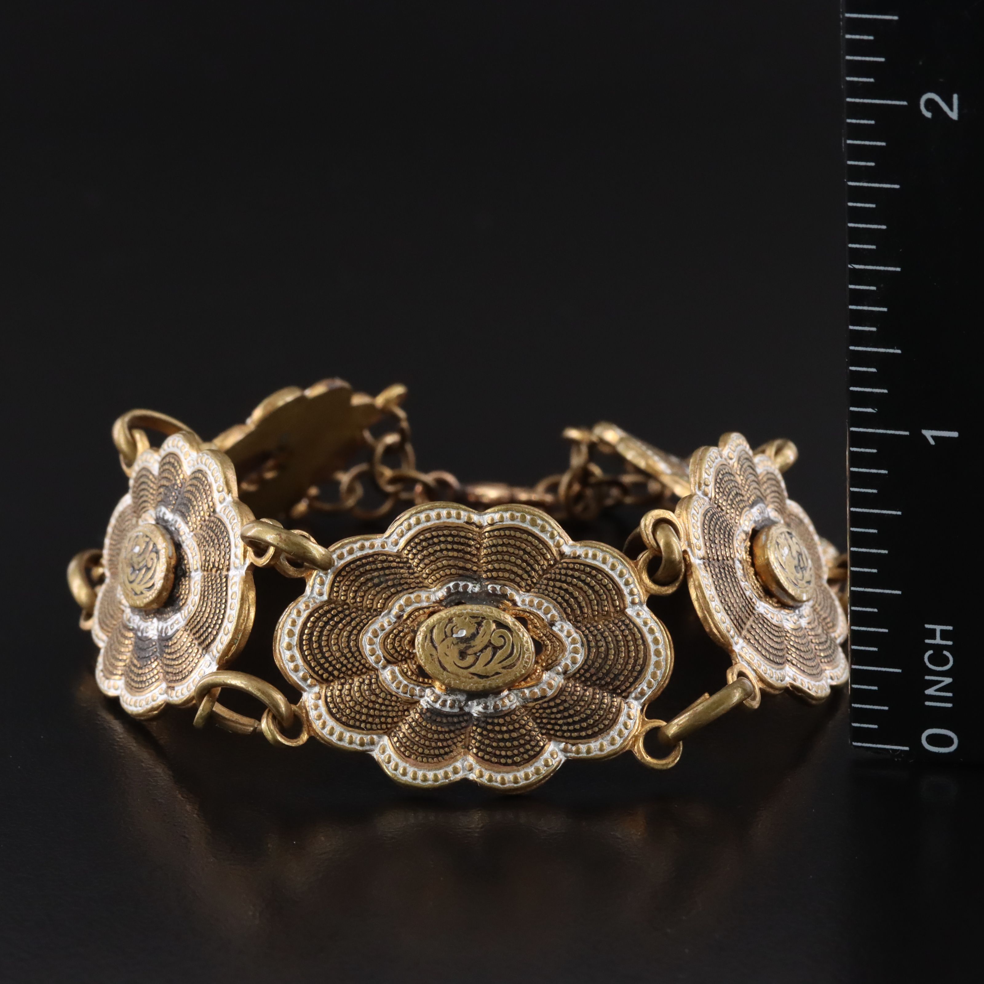 Vintage Imitation Damascene Dragon Bracelet