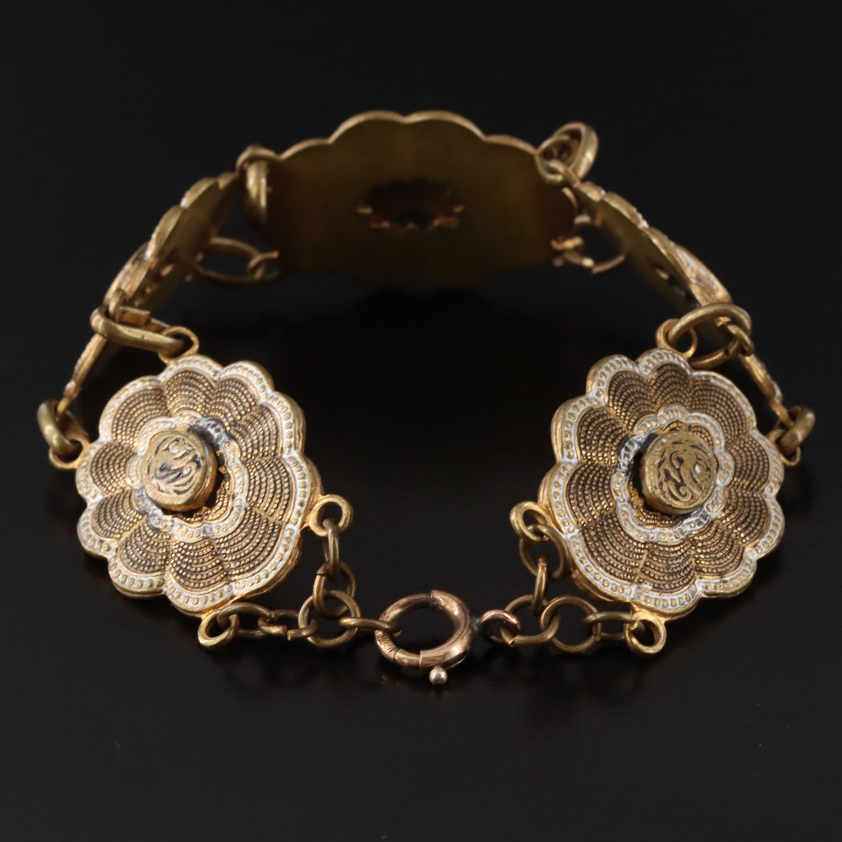 Vintage Imitation Damascene Dragon Bracelet