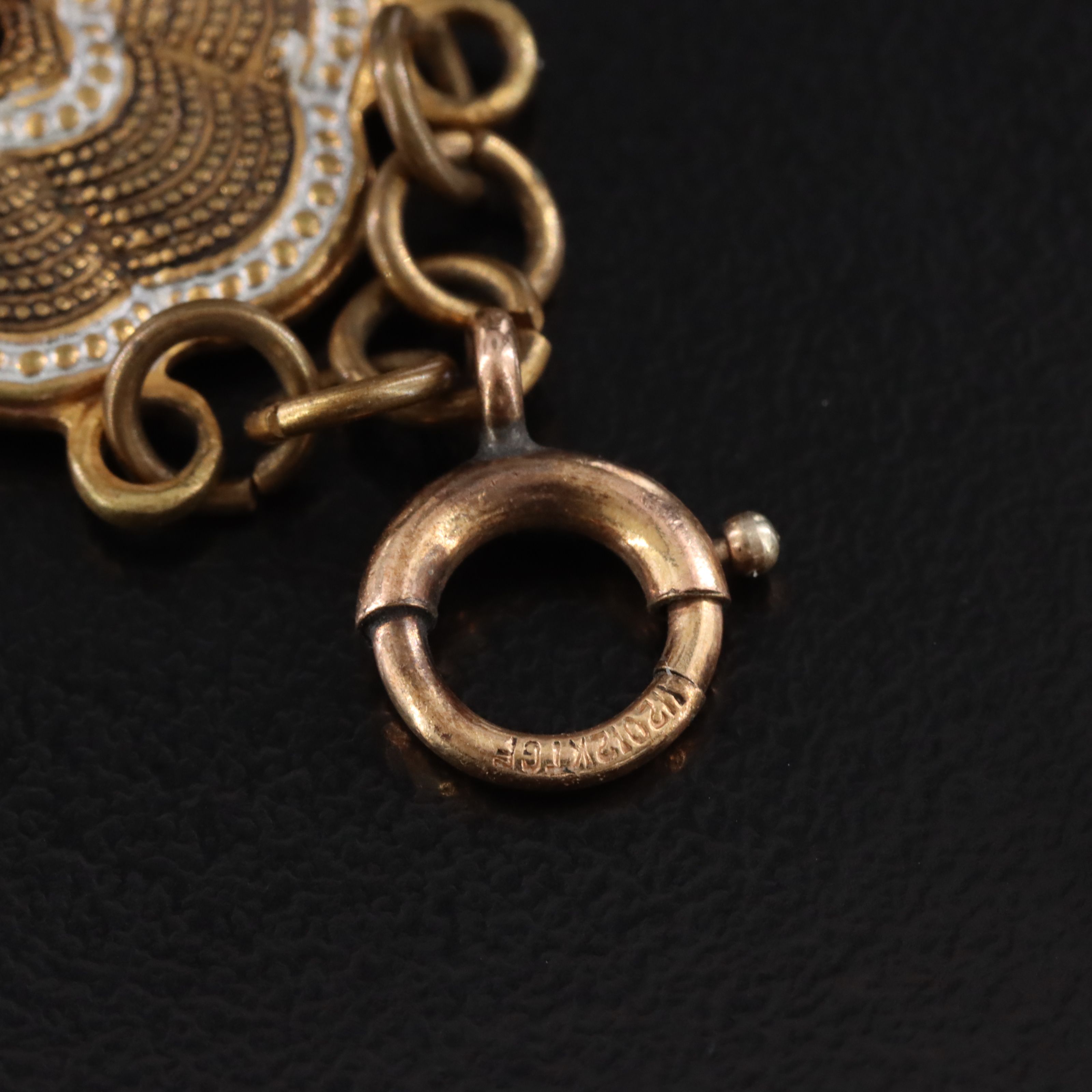 Vintage Imitation Damascene Dragon Bracelet