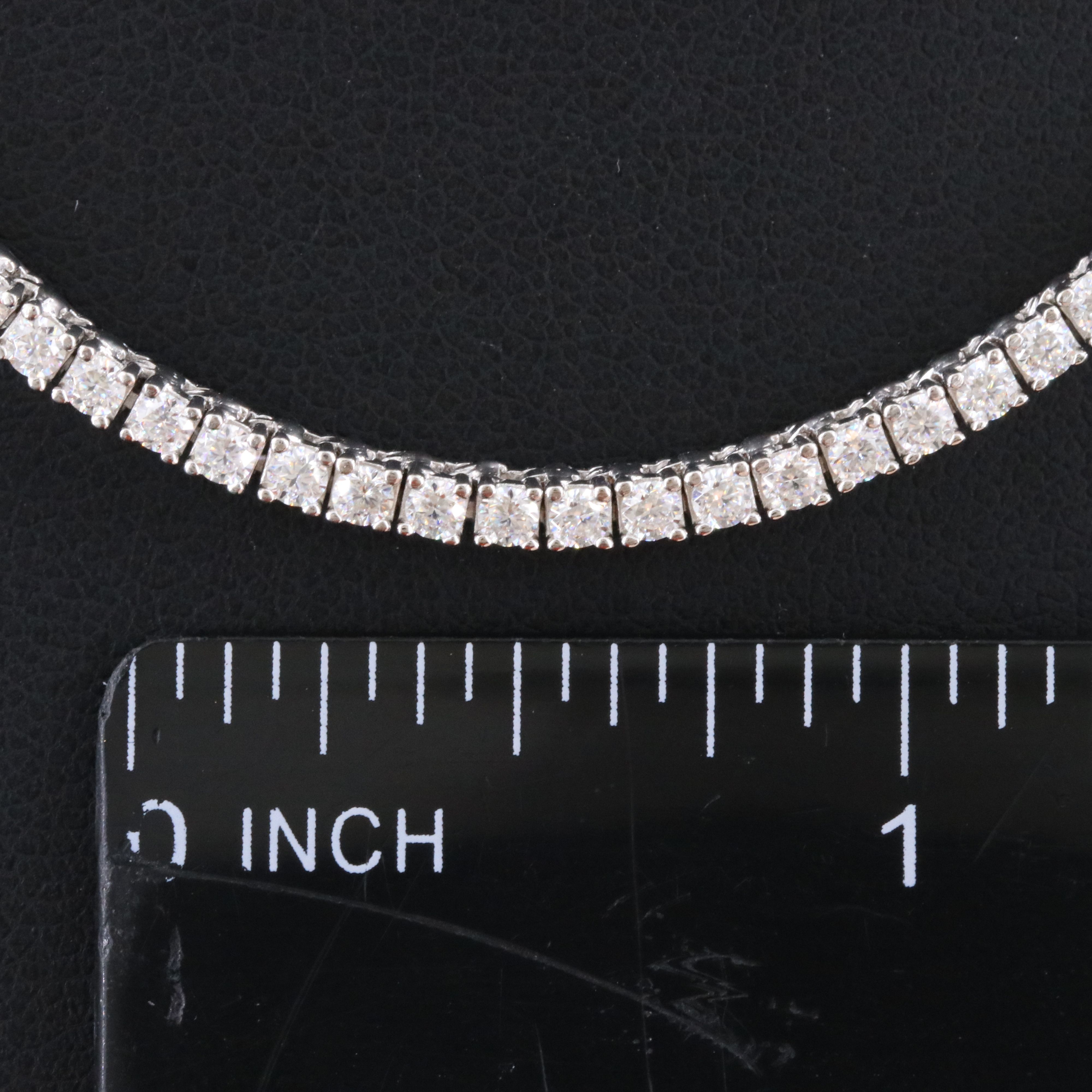 Sterling Moissanite Line Necklace