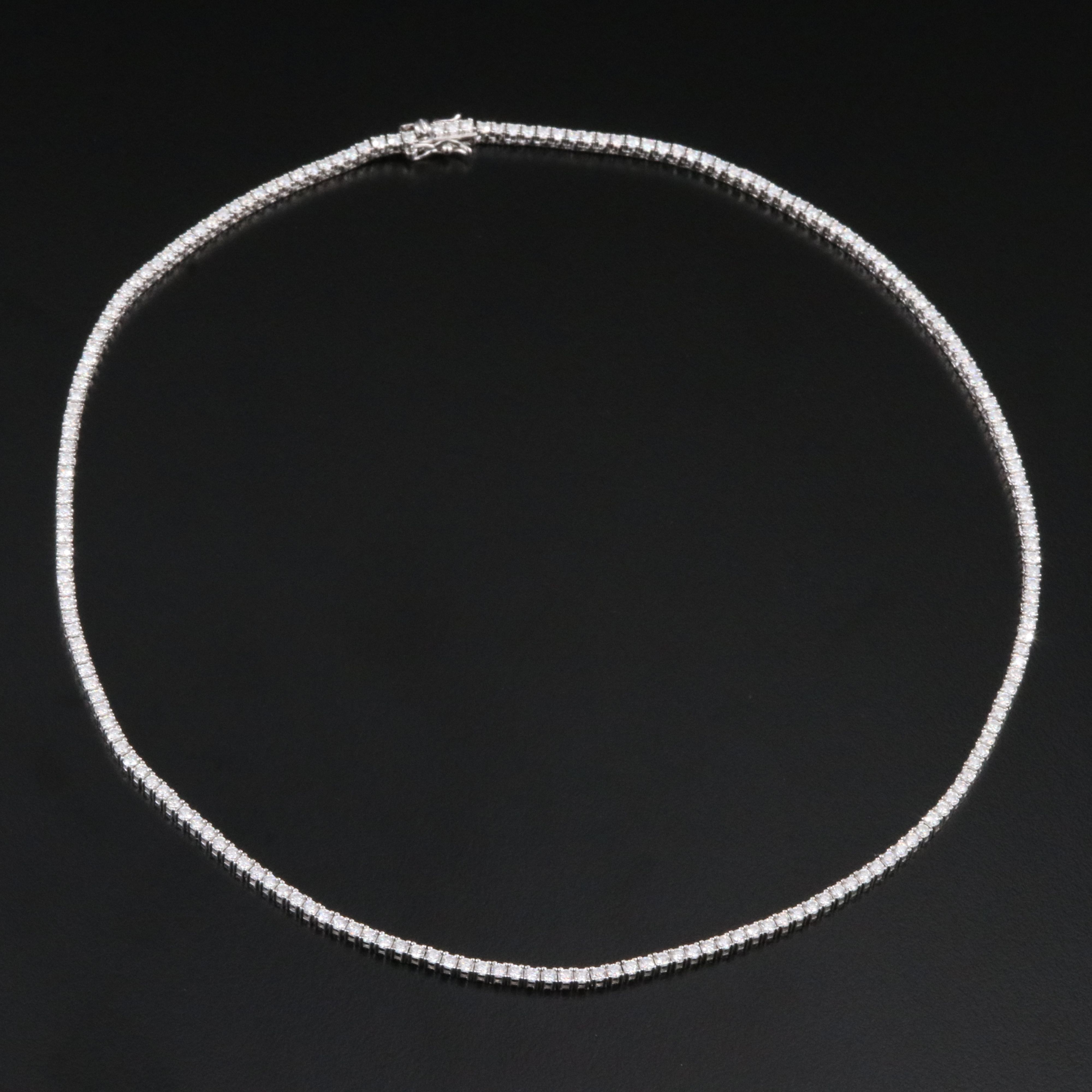 Sterling Moissanite Line Necklace