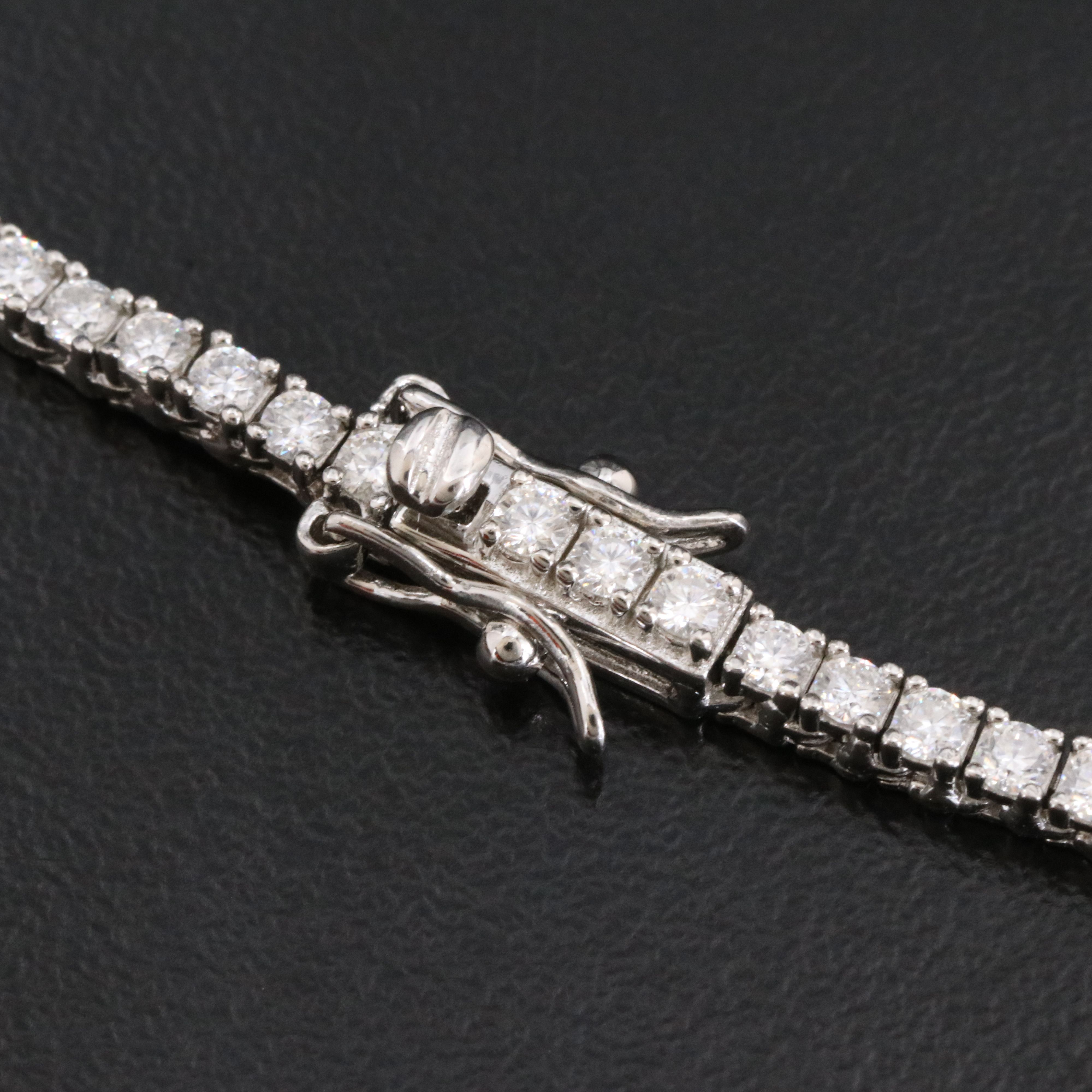 Sterling Moissanite Line Necklace