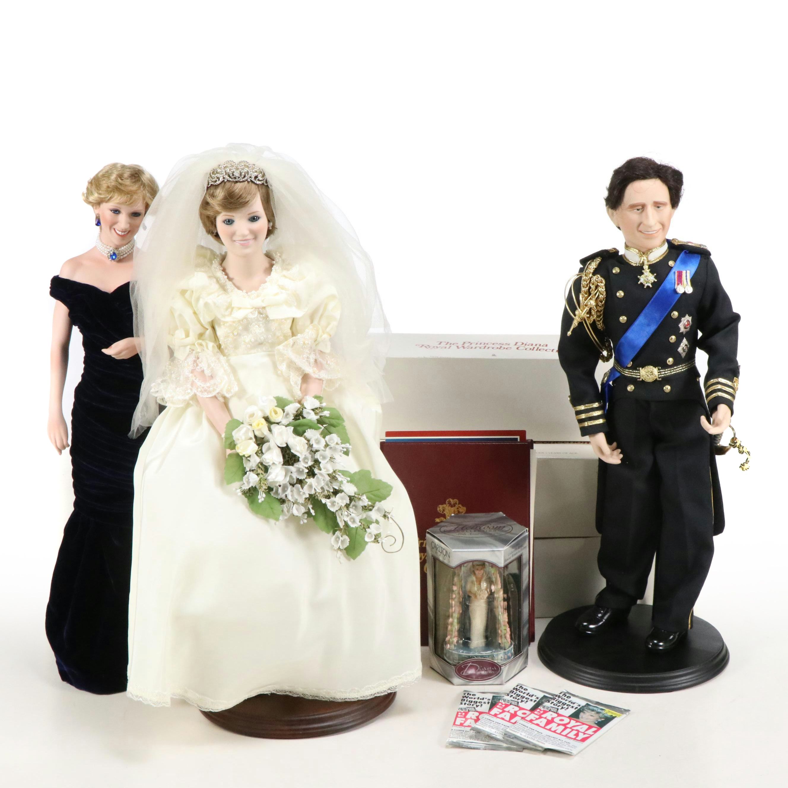 Danbury Mint "Princess Diana Bride Doll" with Royal Wardrobe Collection and More