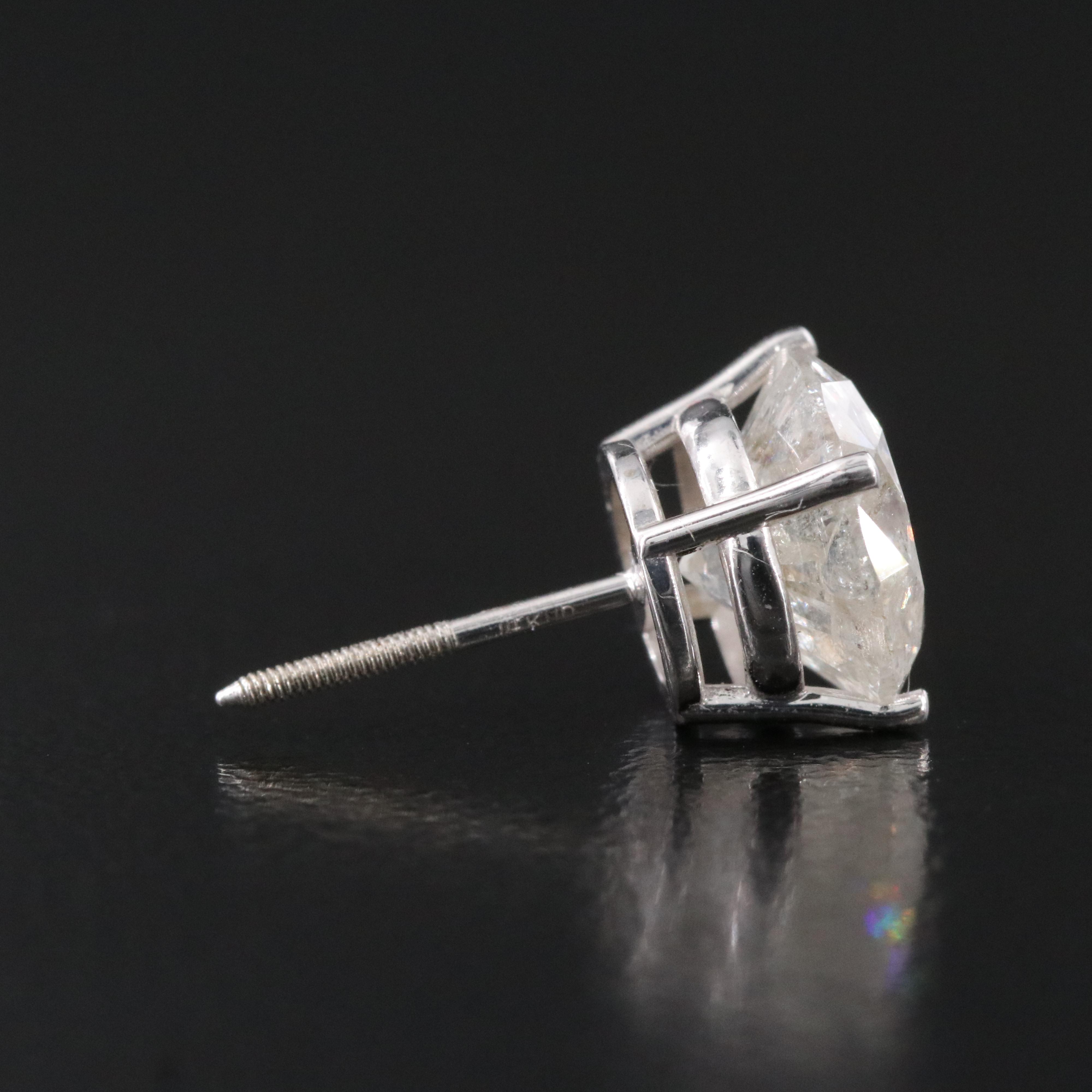 14K 3.90 CTW Diamond Solitaire Earrings