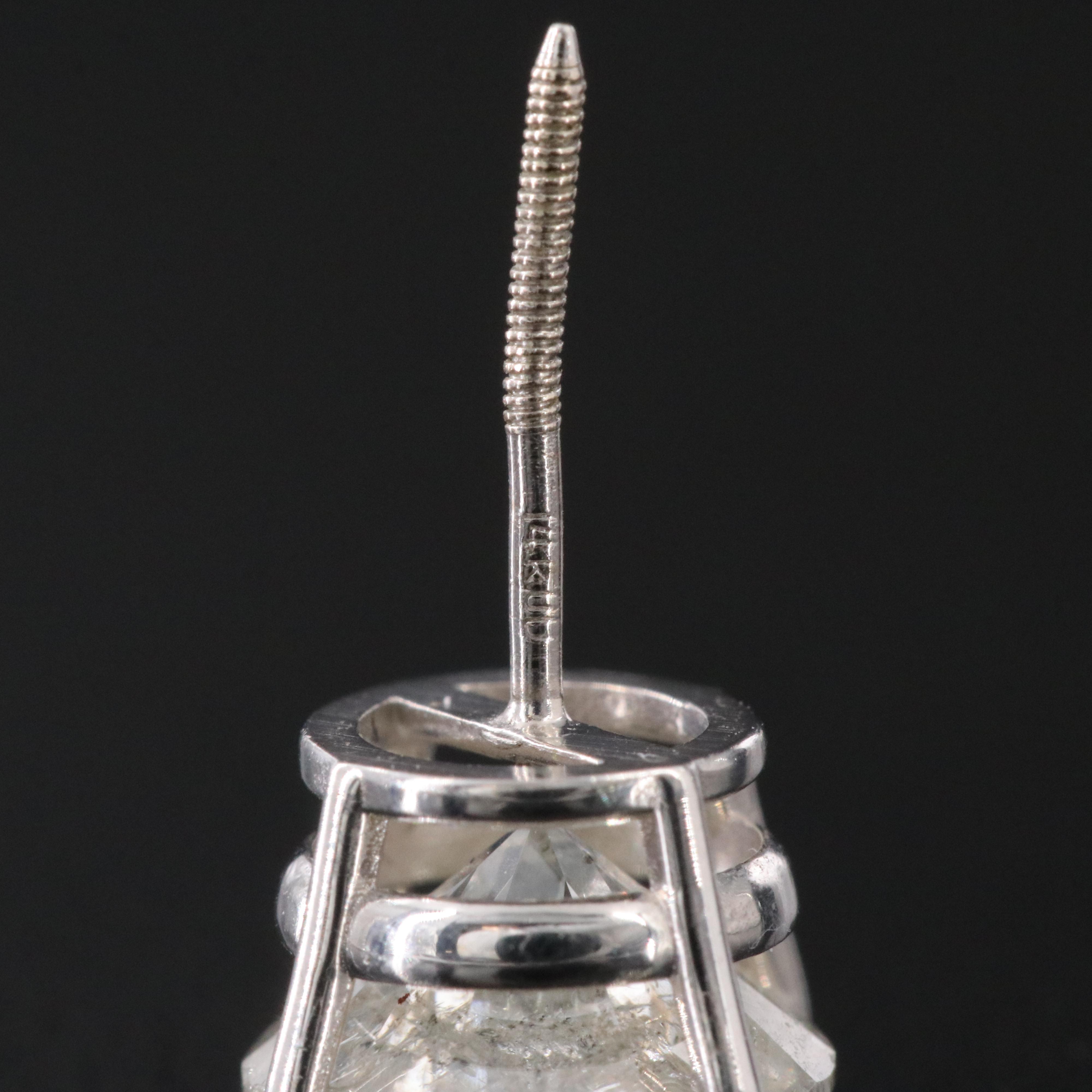 14K 3.90 CTW Diamond Solitaire Earrings