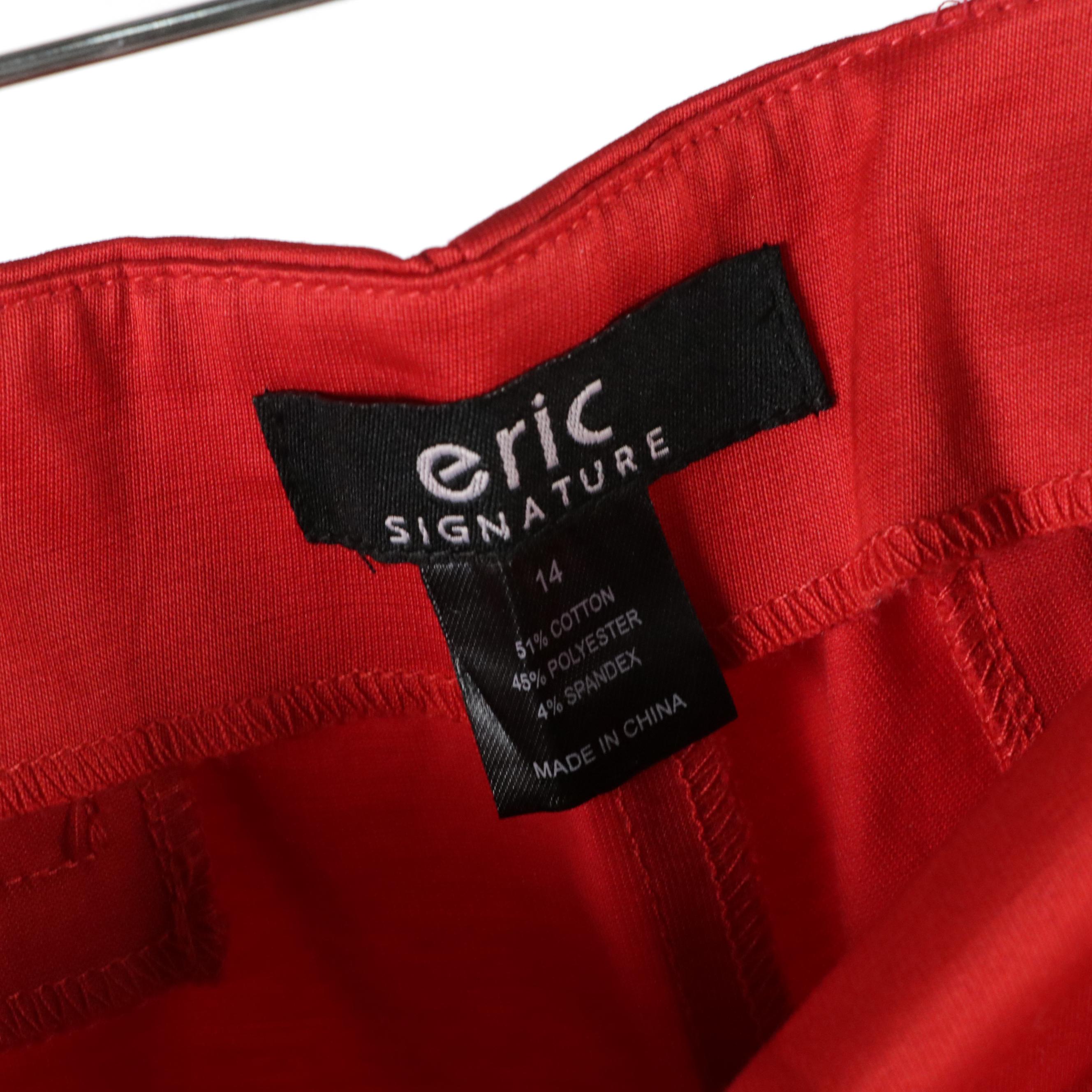 Calvin Klein White "Modern Cotton" Dress Pants, Eric Signature Stretch Pants