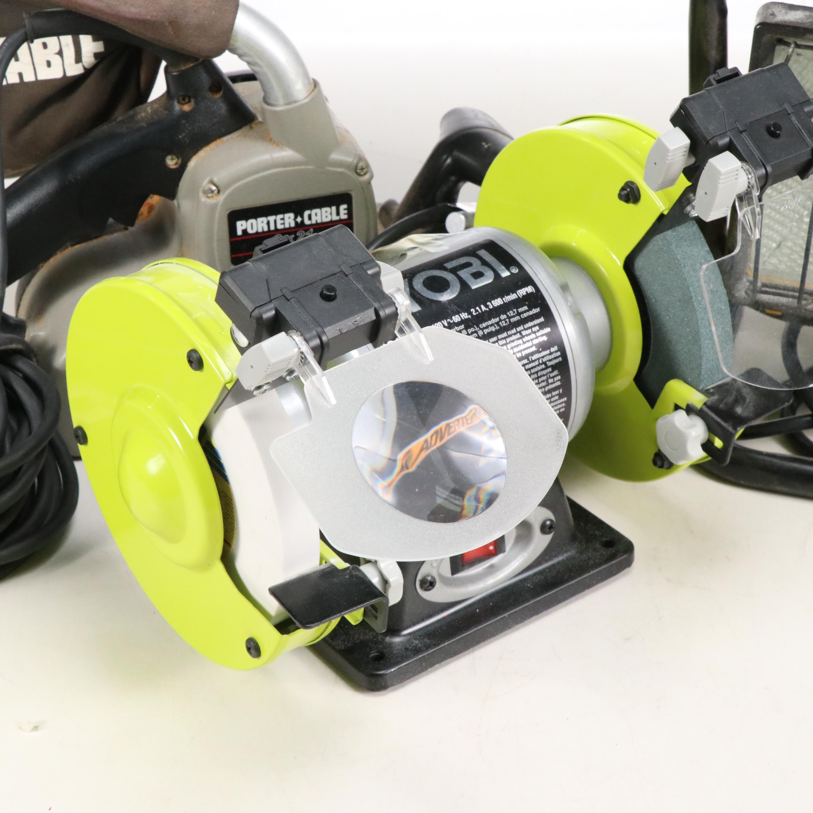 Porter-Cable Planer, Ryobi Bench Grinder, and More Tools