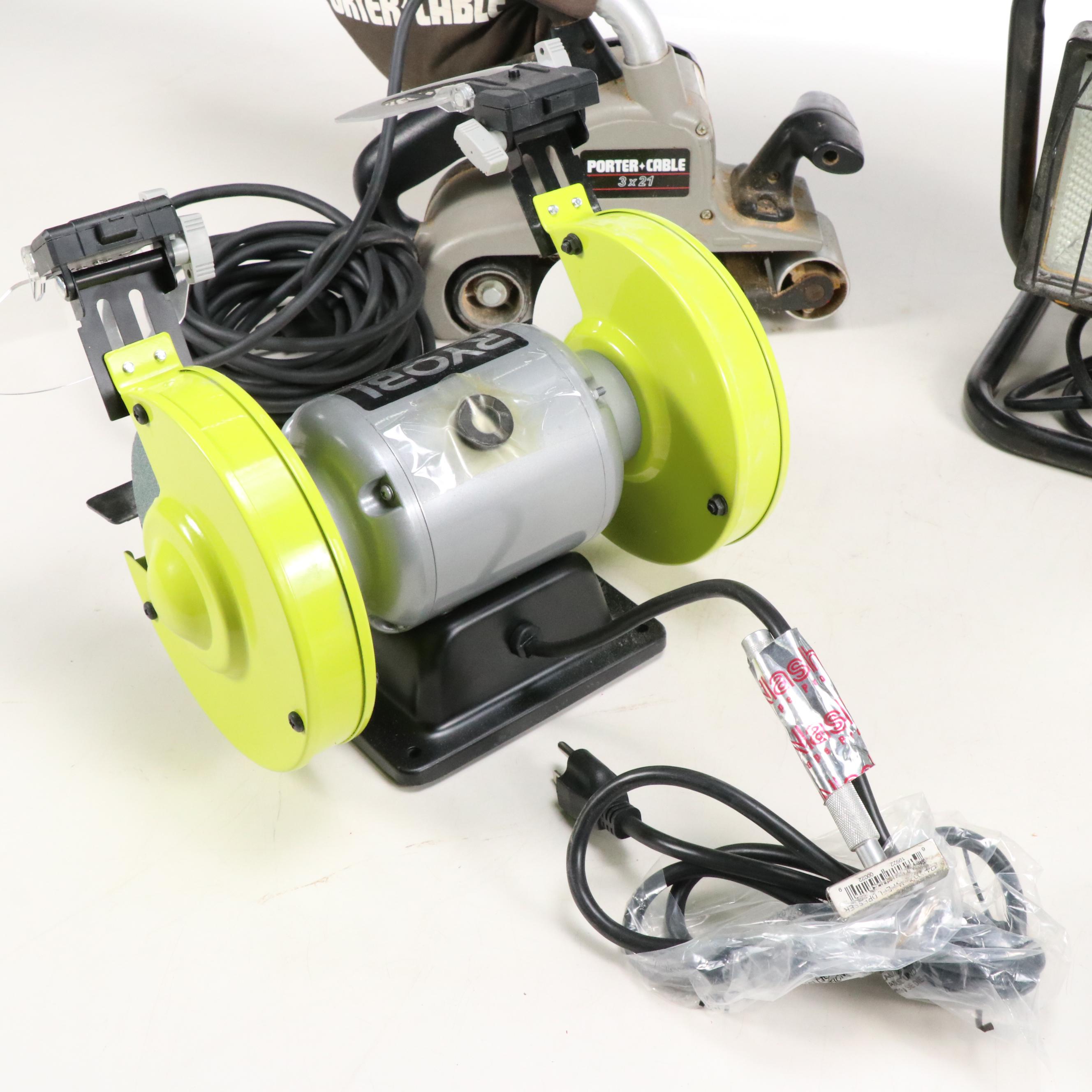 Porter-Cable Planer, Ryobi Bench Grinder, and More Tools