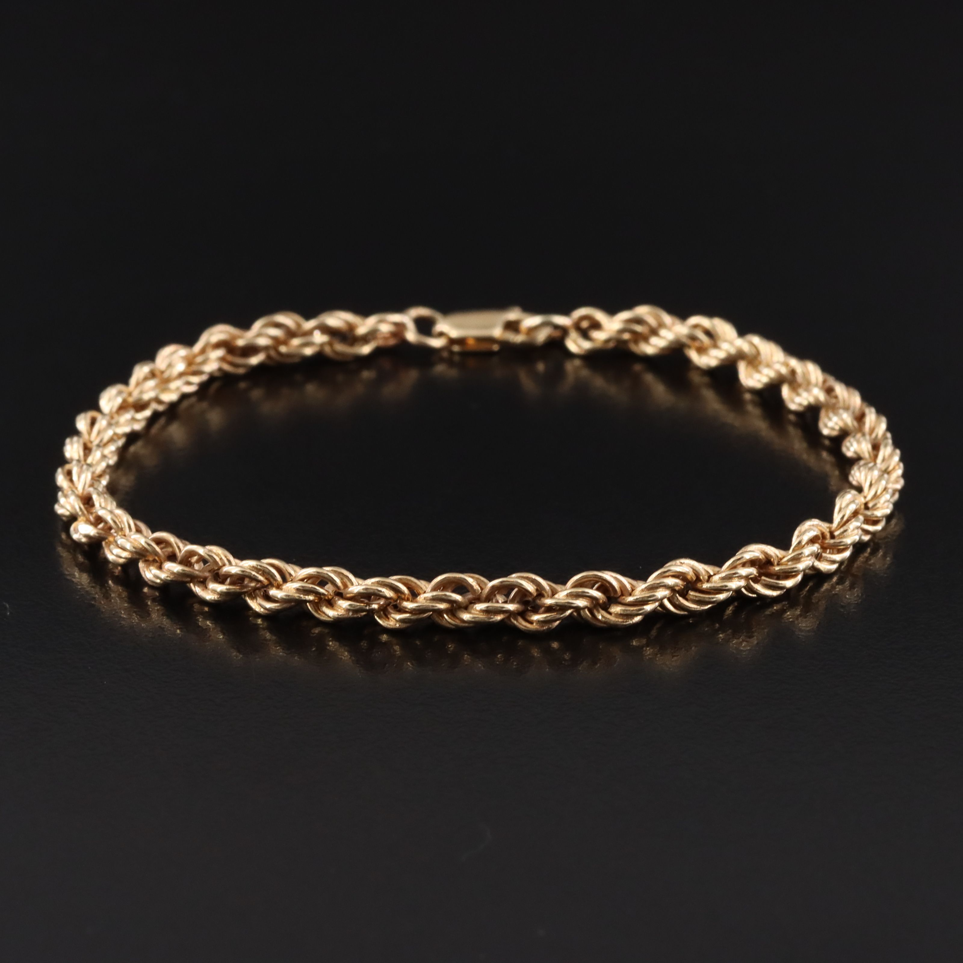 14K Braided Rope Chain Bracelet