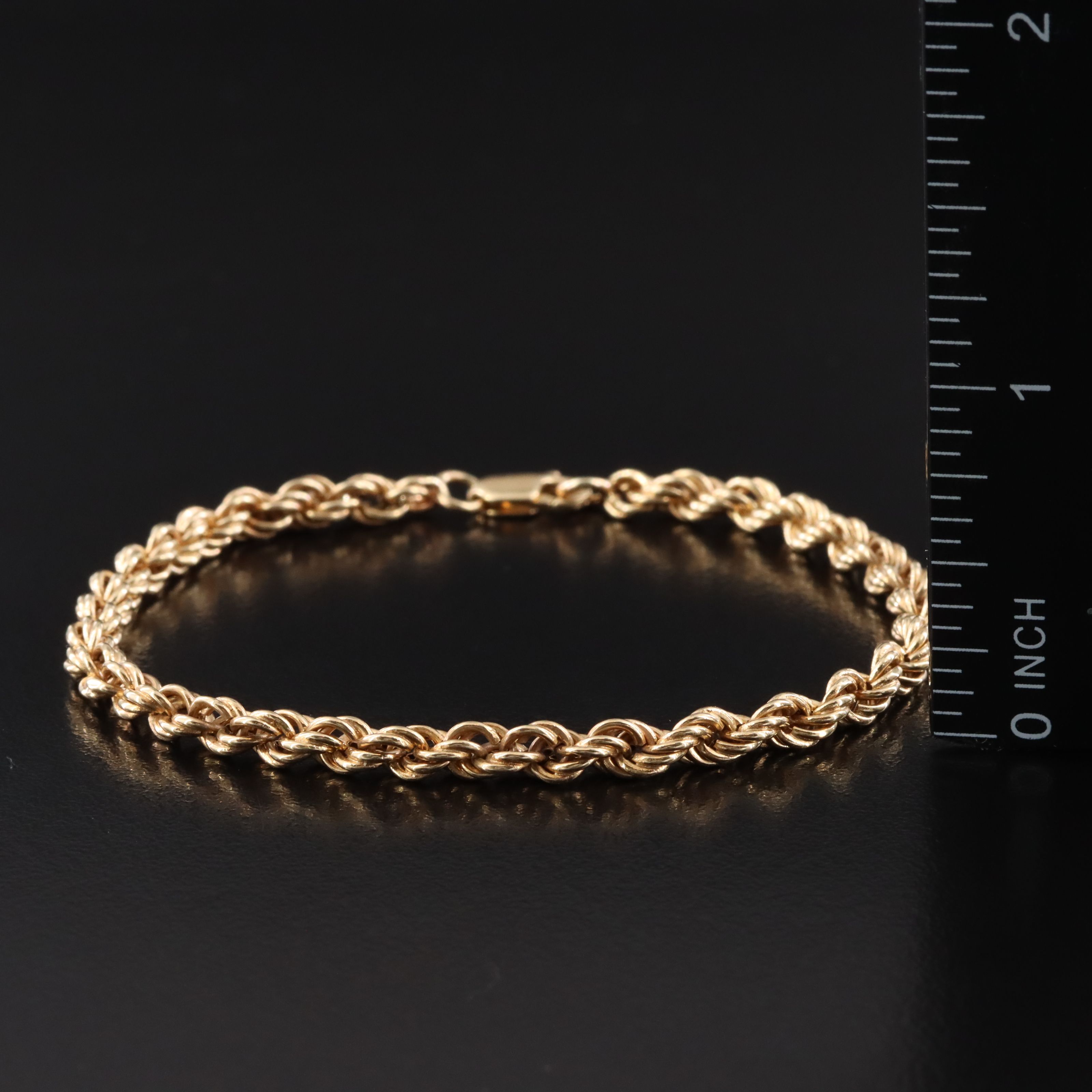 14K Braided Rope Chain Bracelet