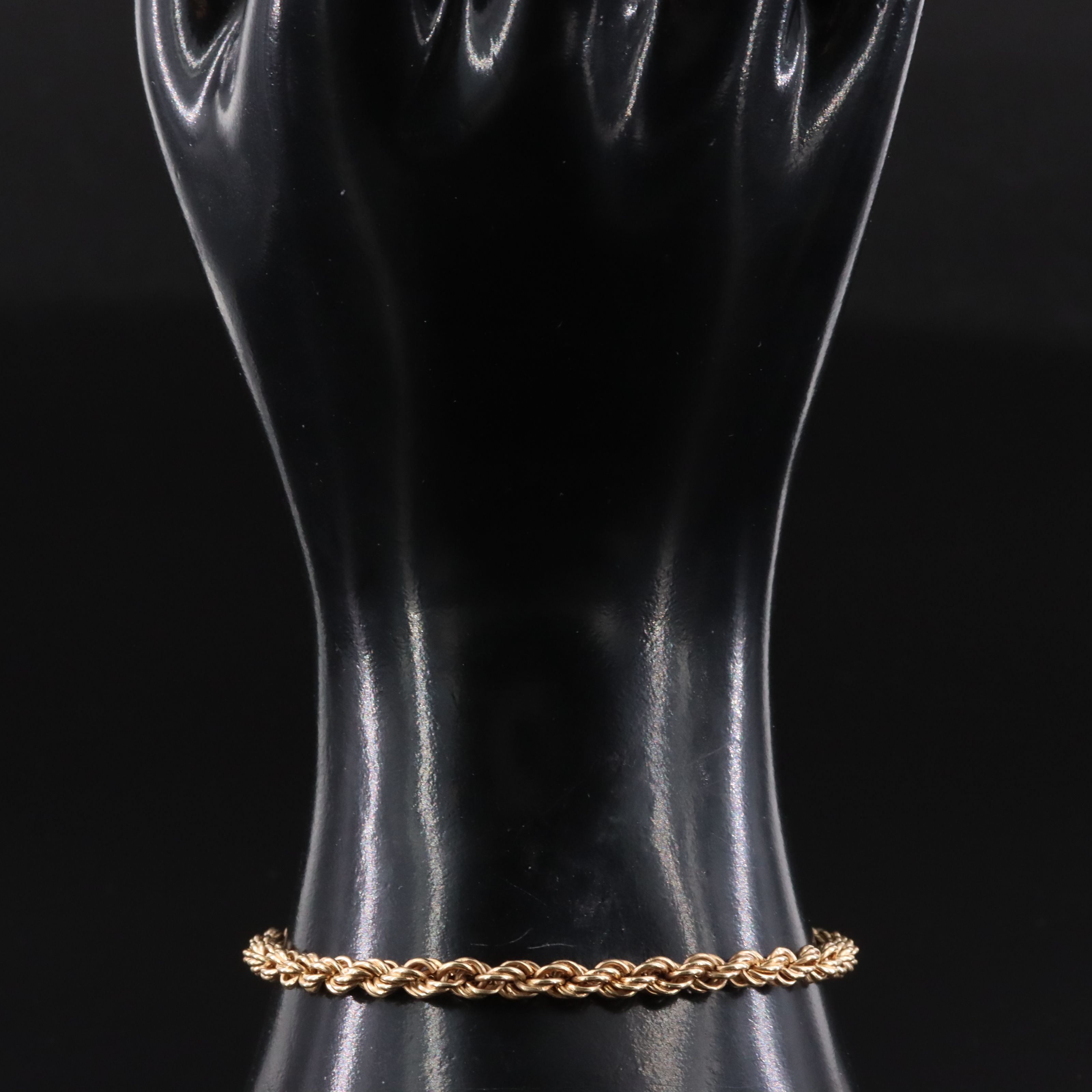 14K Braided Rope Chain Bracelet