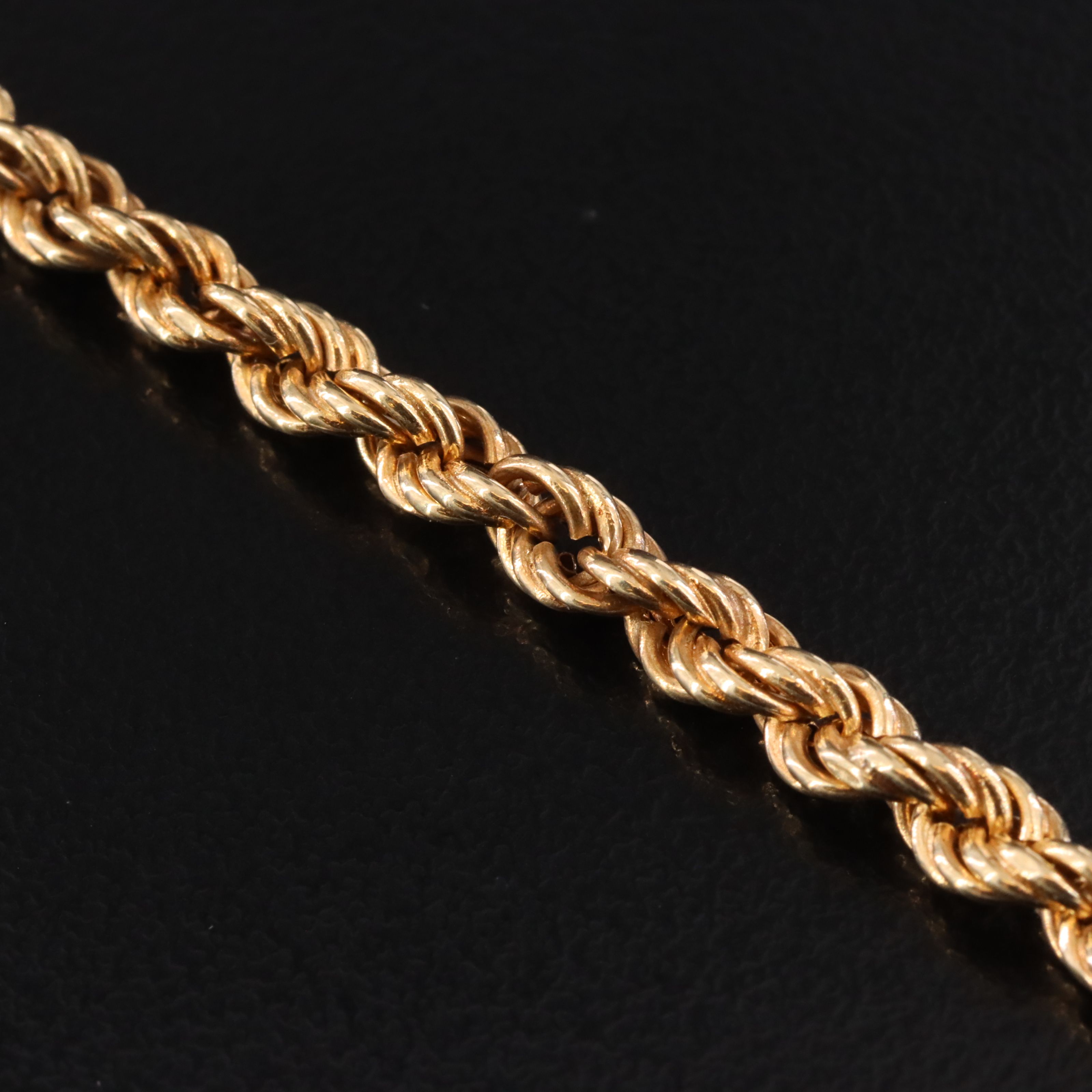 14K Braided Rope Chain Bracelet