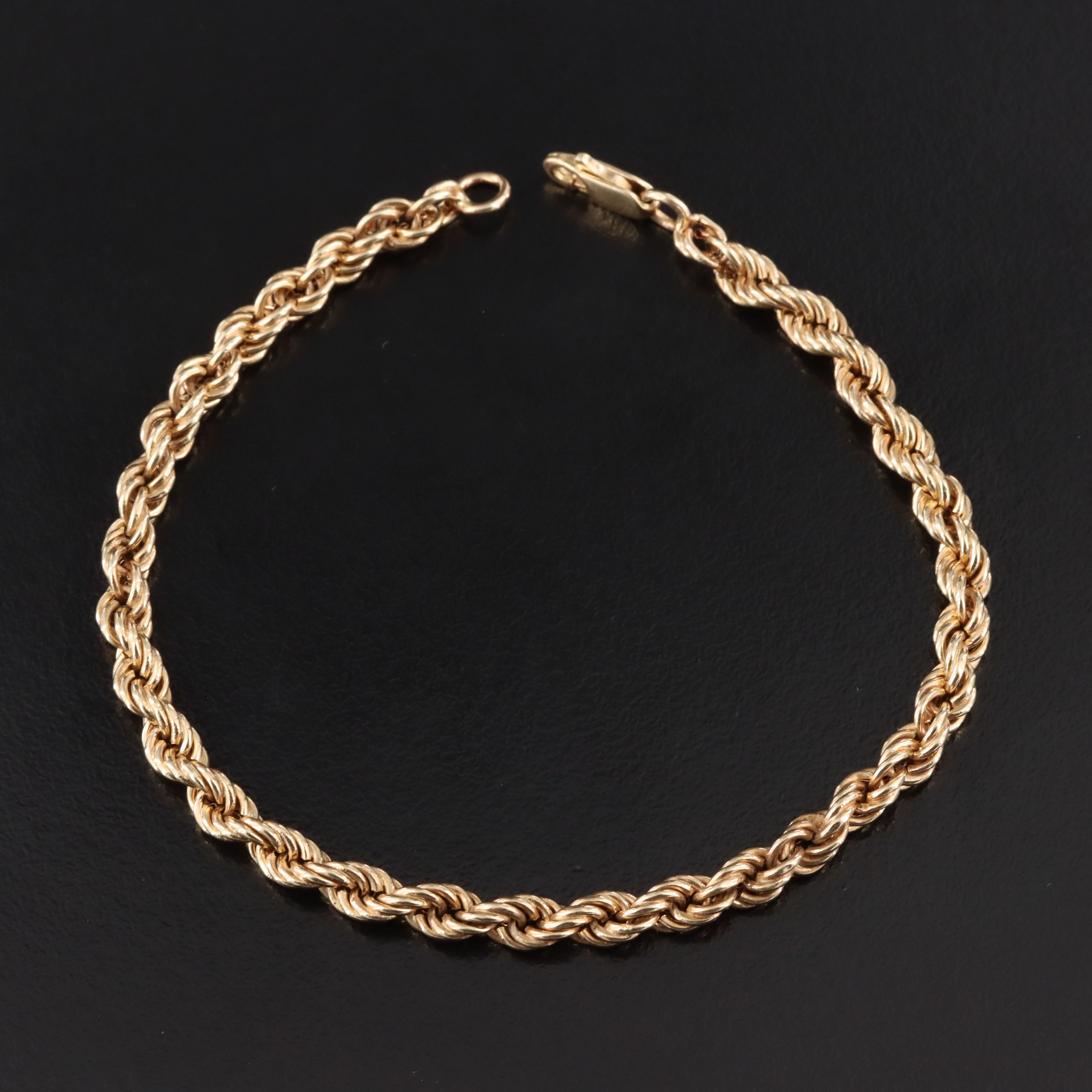 14K Braided Rope Chain Bracelet
