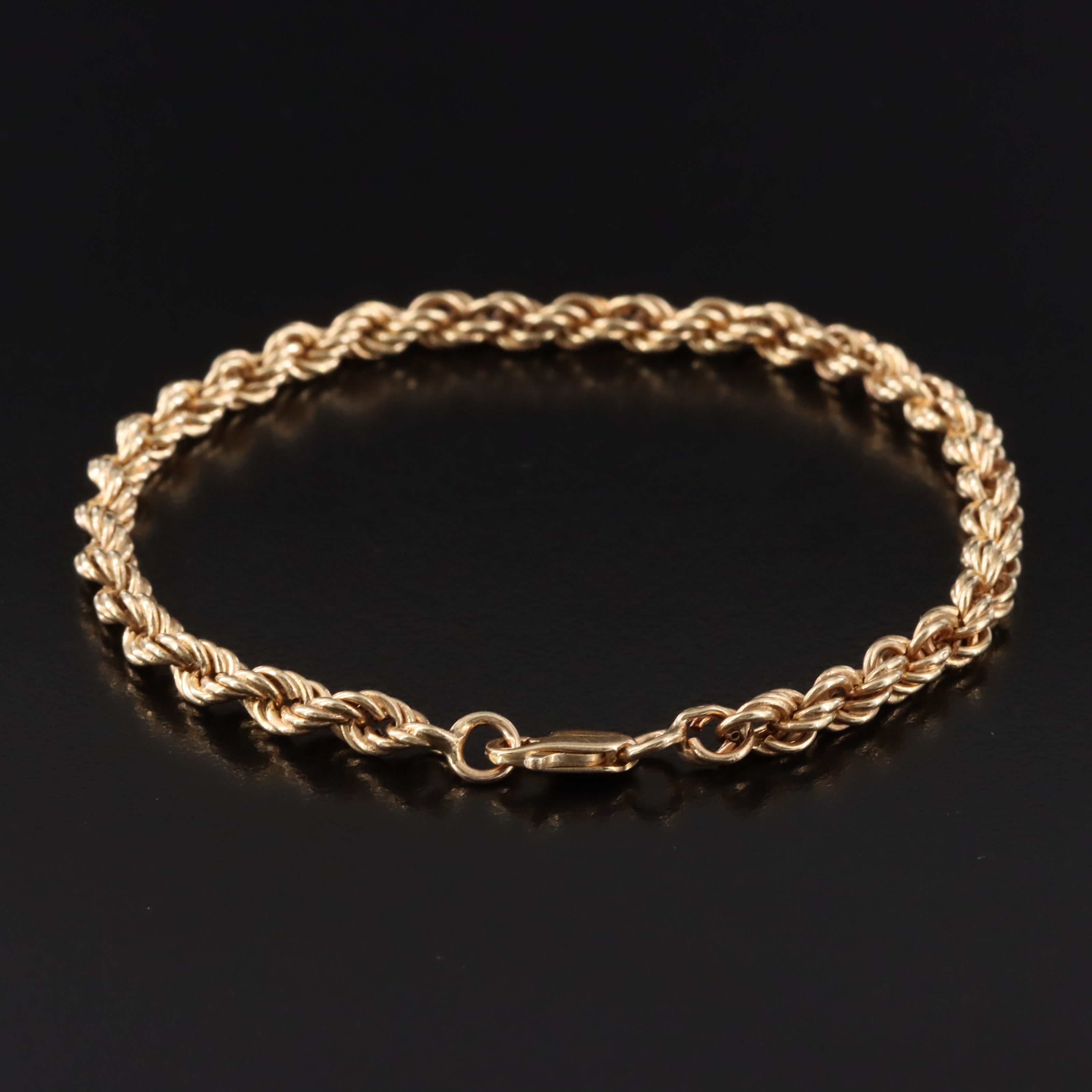 14K Braided Rope Chain Bracelet