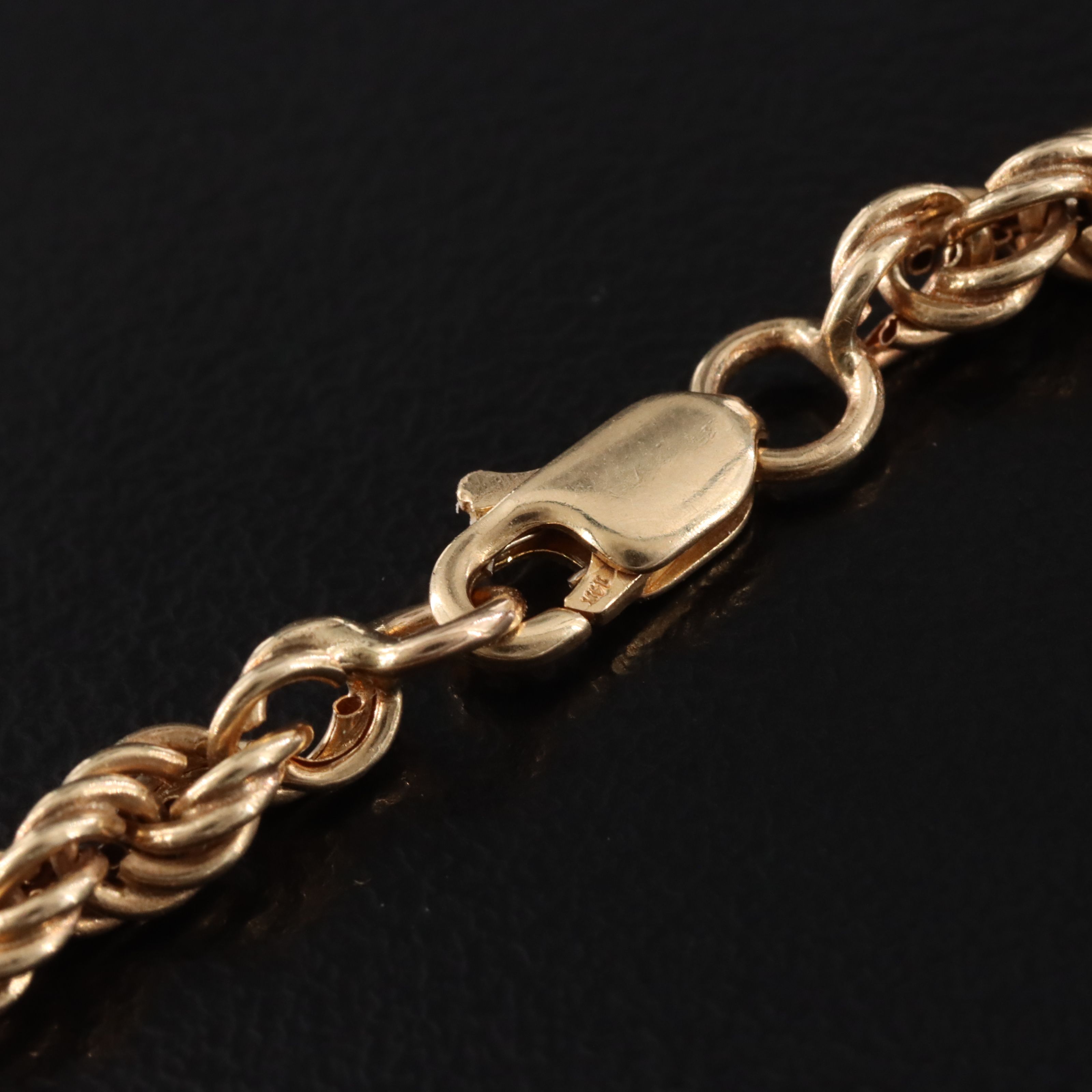 14K Braided Rope Chain Bracelet