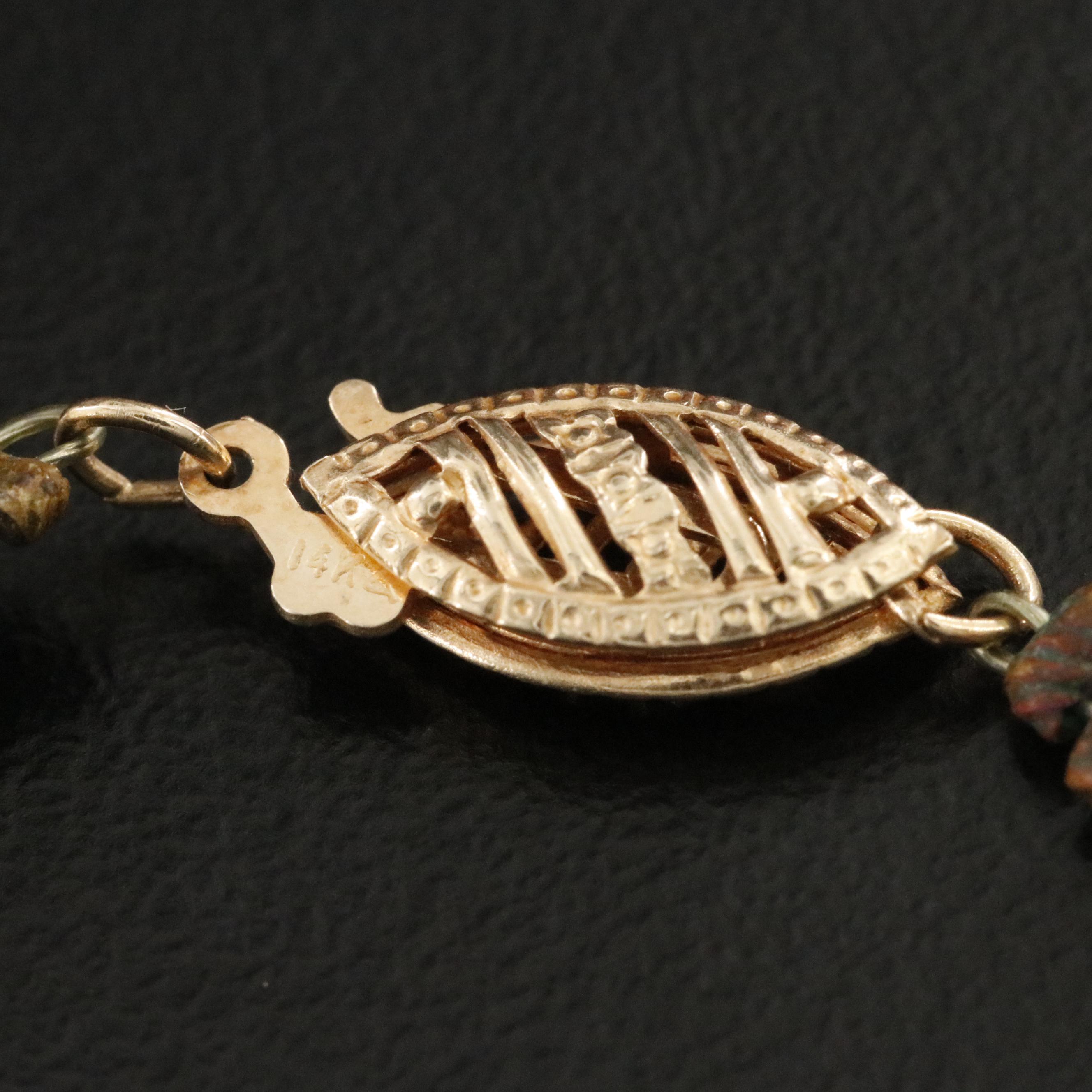 Coral Necklace with 14K Clasp and Accent Beads