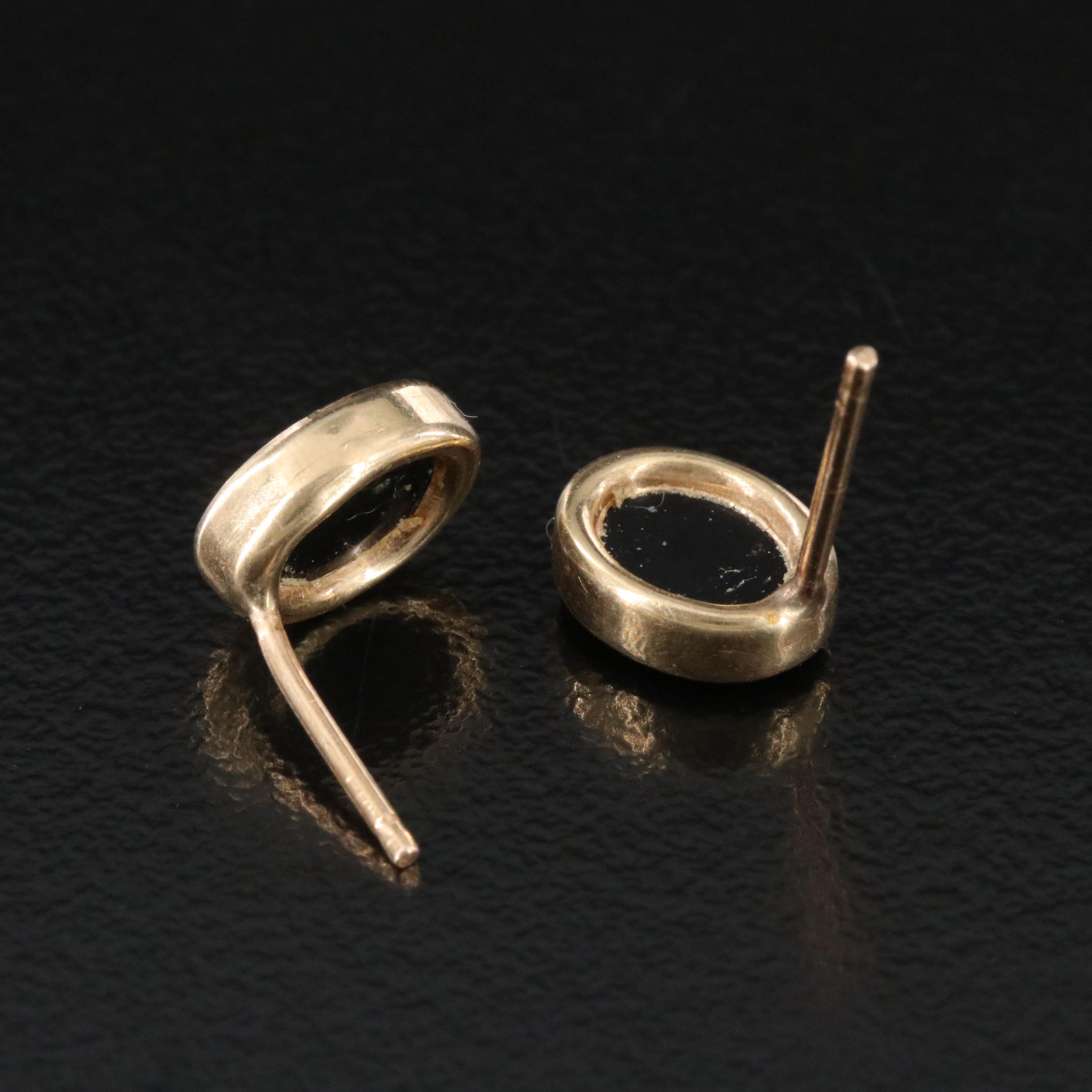 14K Black Onyx Stud Earrings