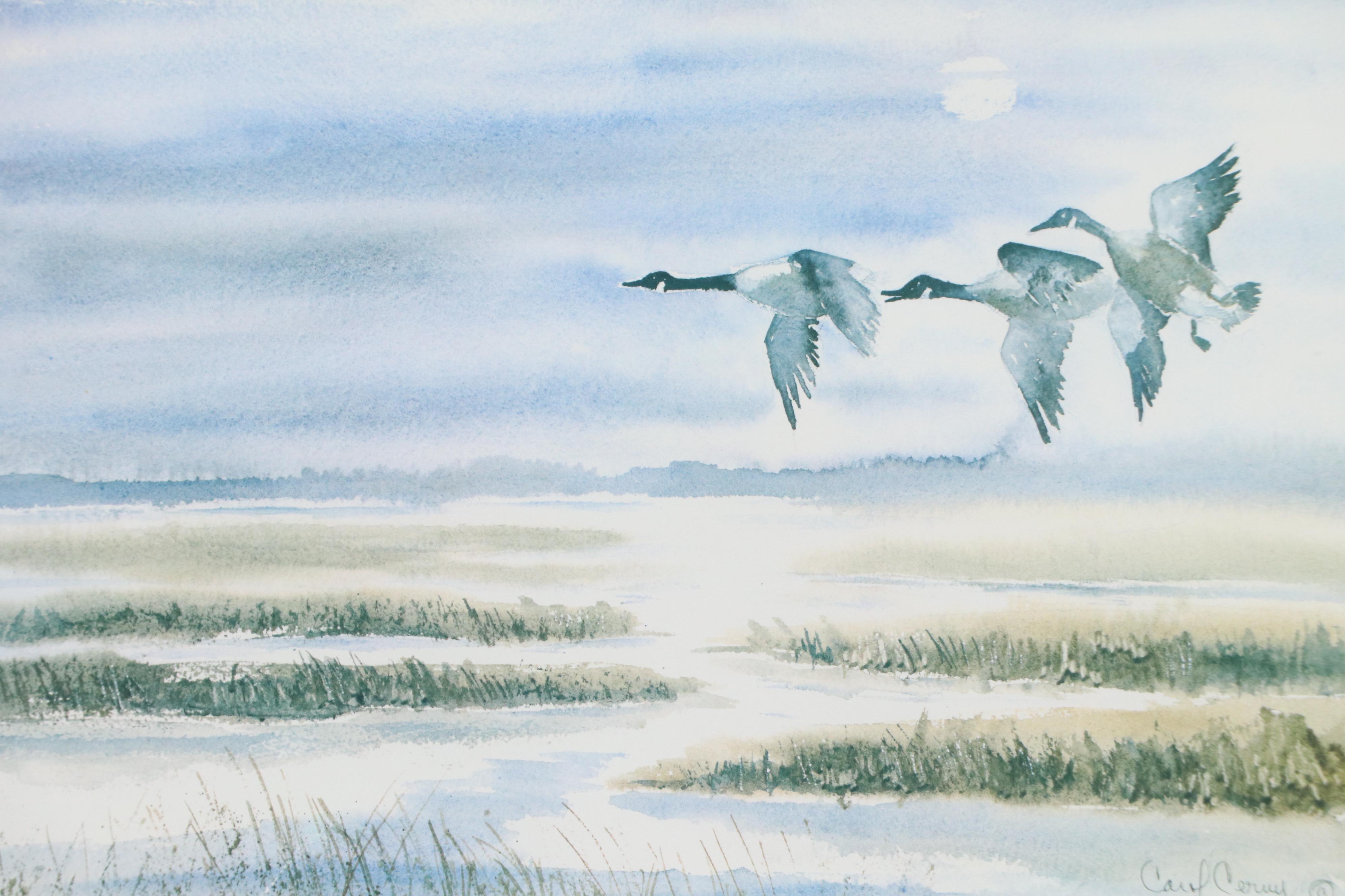 Carl Cerney Offset Lithograph "Night Flight," 1982