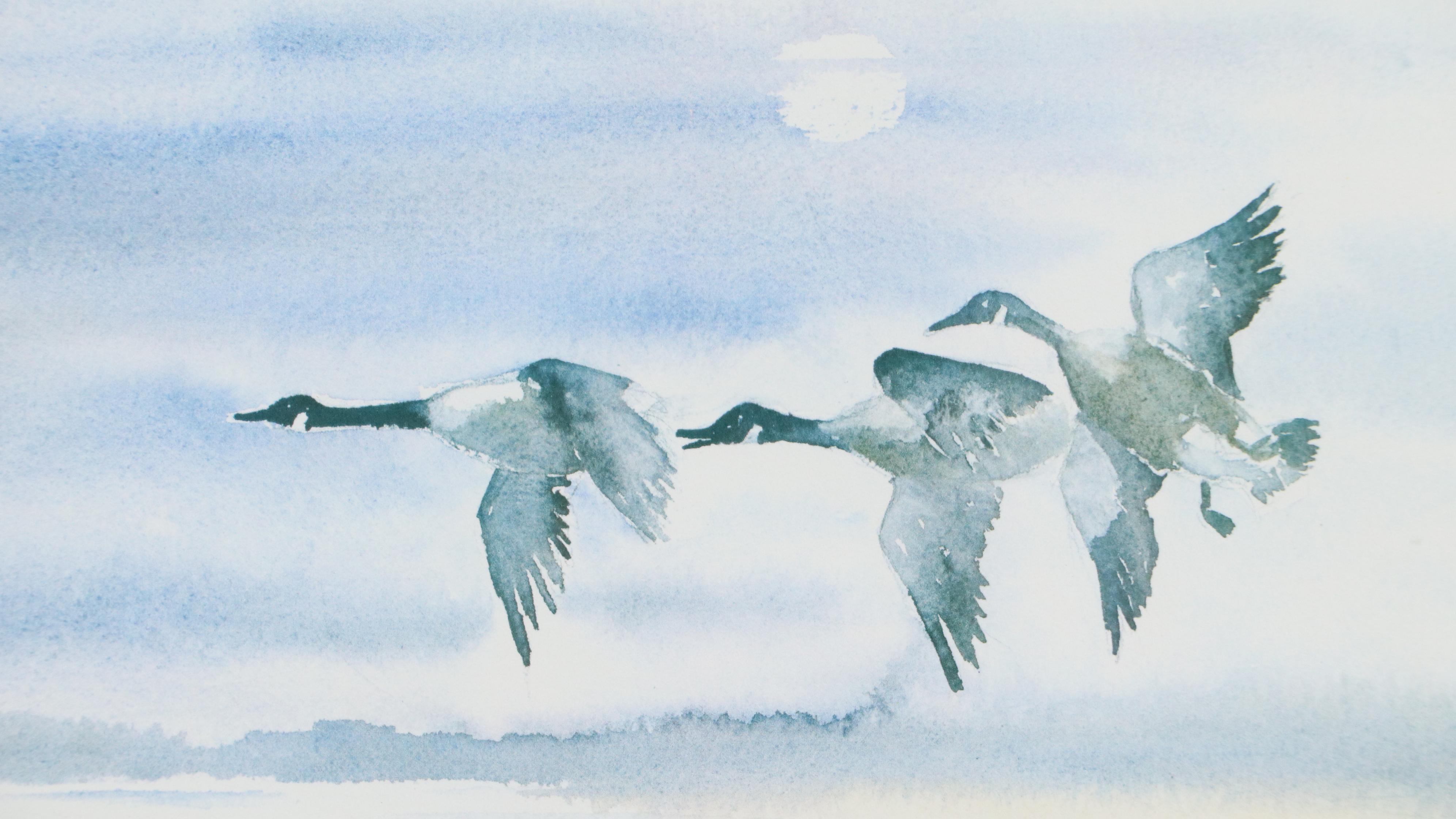 Carl Cerney Offset Lithograph "Night Flight," 1982