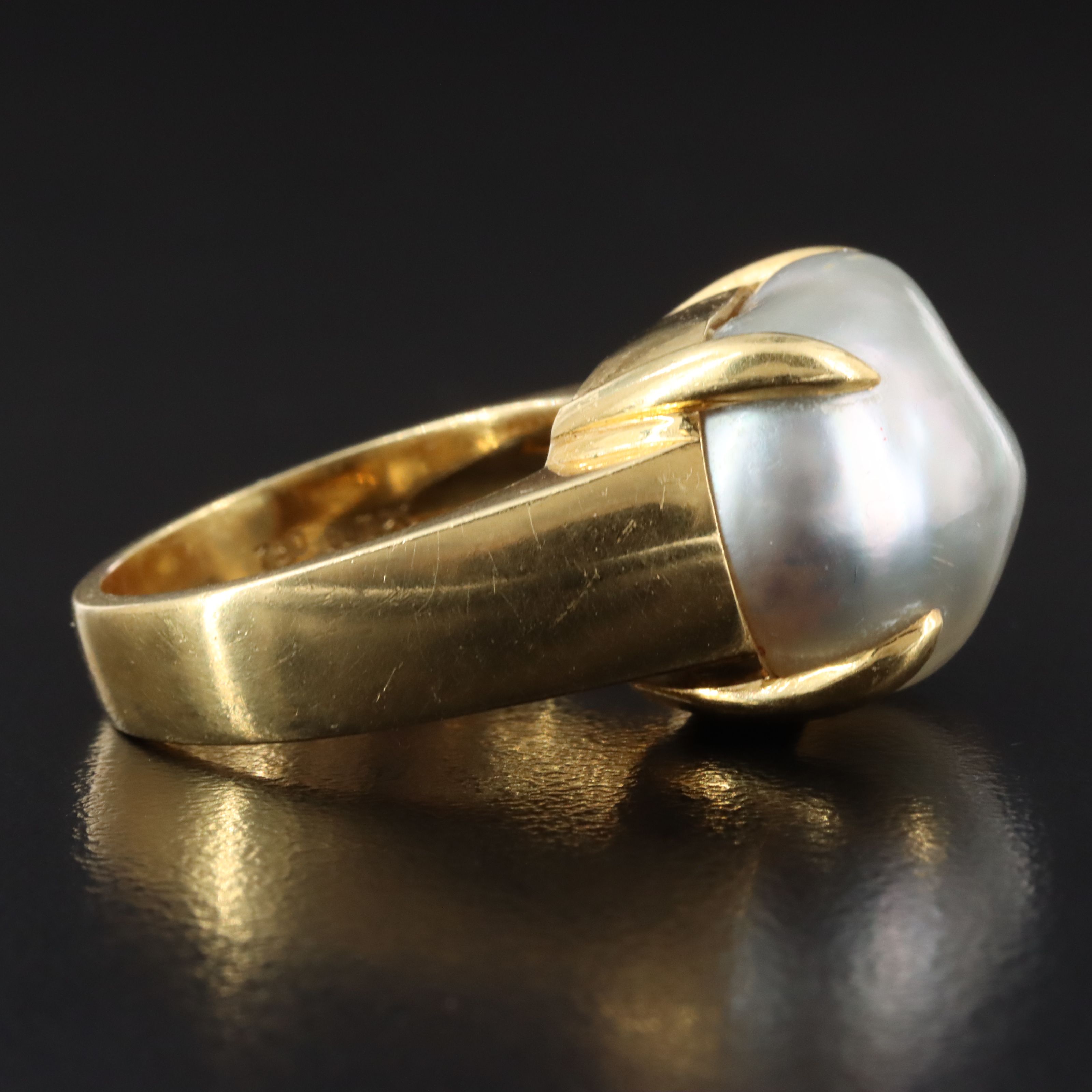 18K Baroque Pearl Ring
