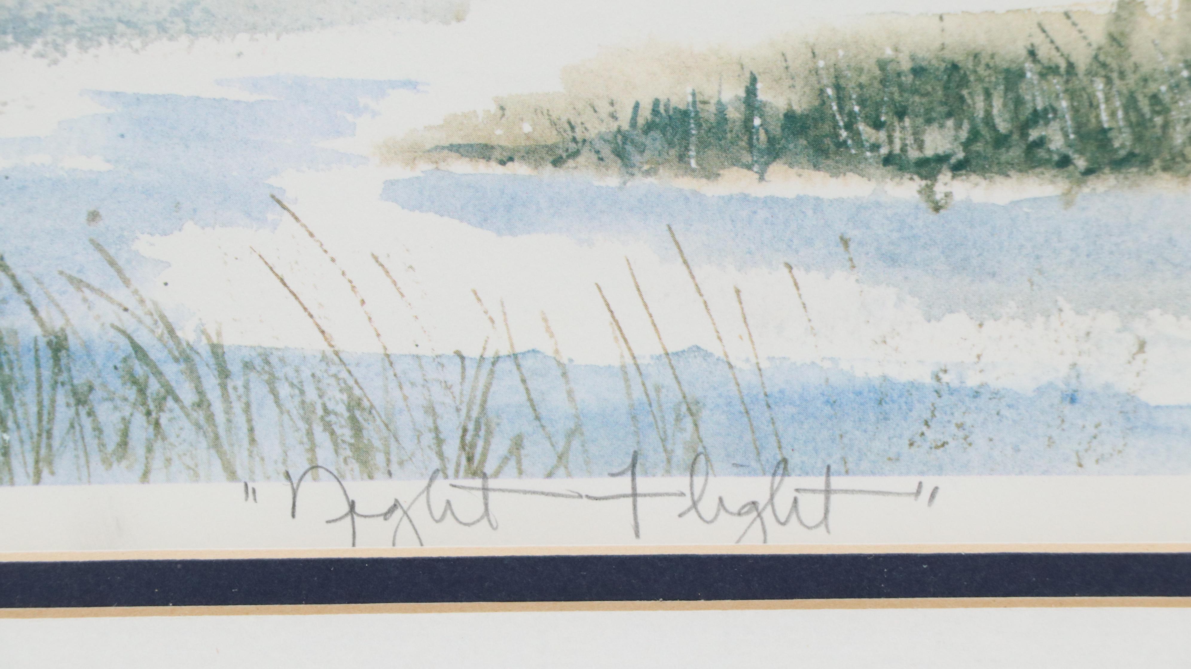 Carl Cerney Offset Lithograph "Night Flight," 1982