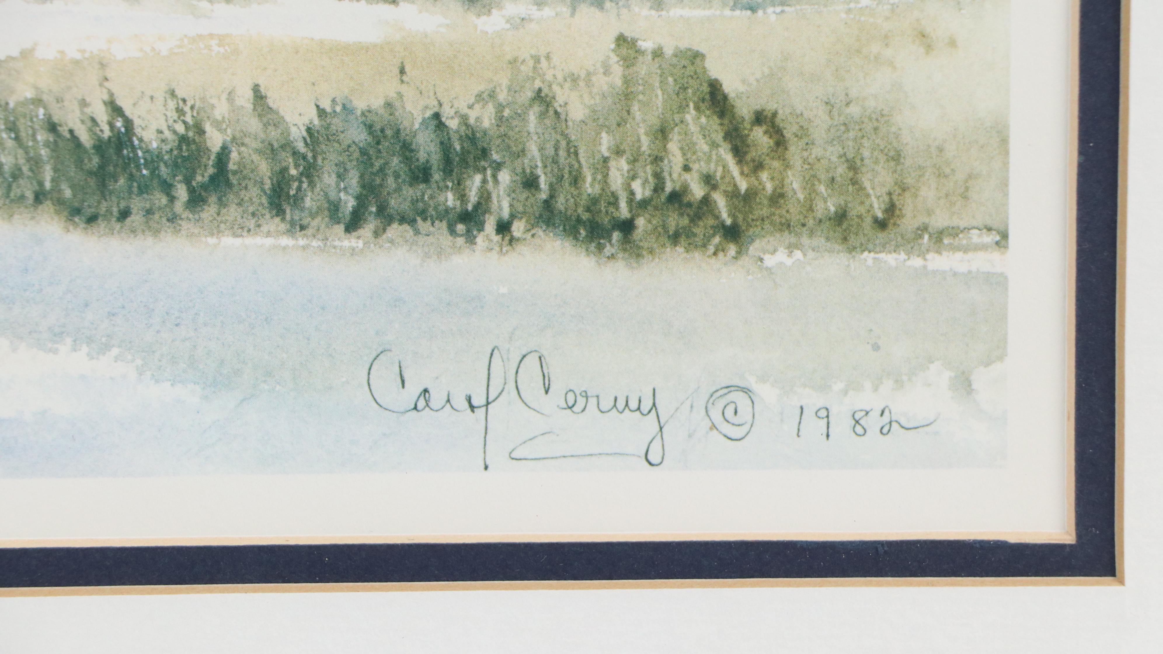 Carl Cerney Offset Lithograph "Night Flight," 1982