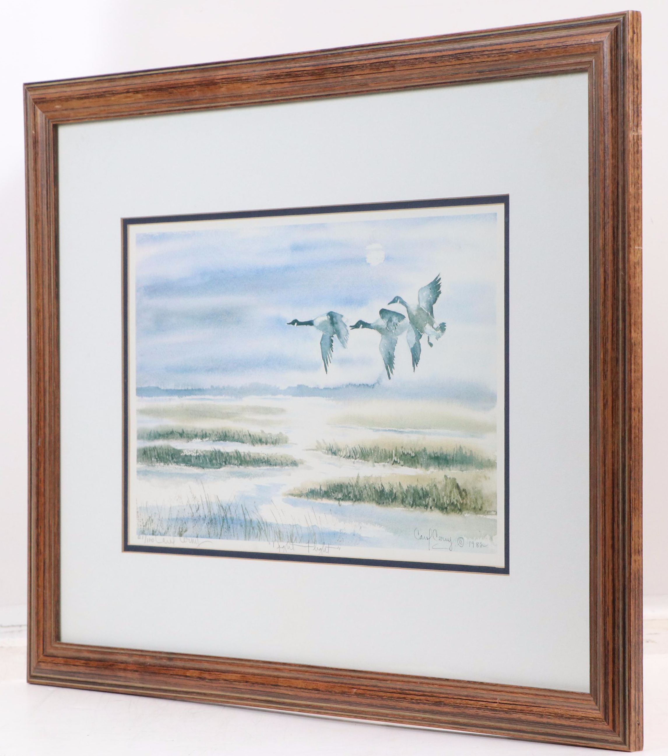 Carl Cerney Offset Lithograph "Night Flight," 1982