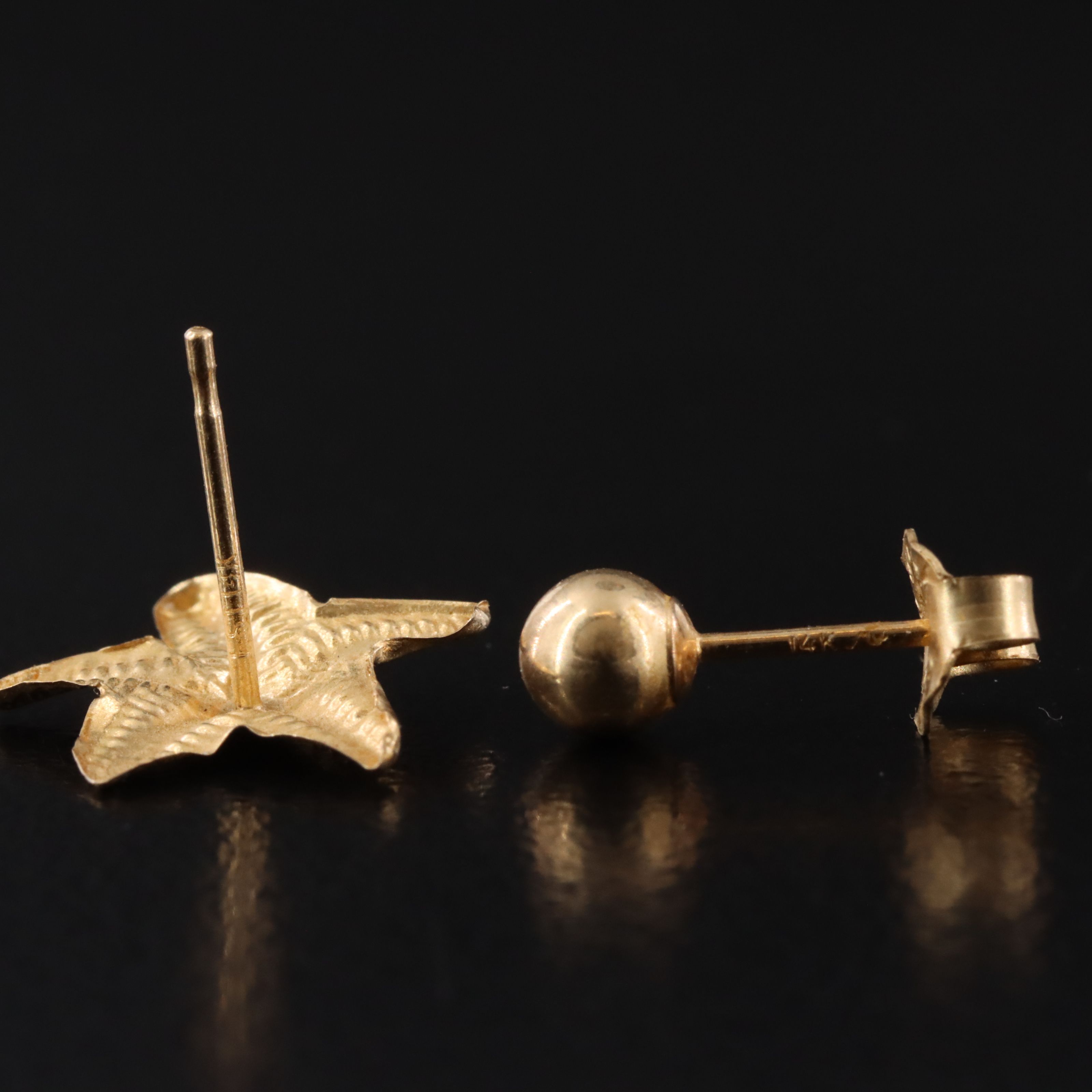 14K Starfish and Michael Anthony Stud Earrings