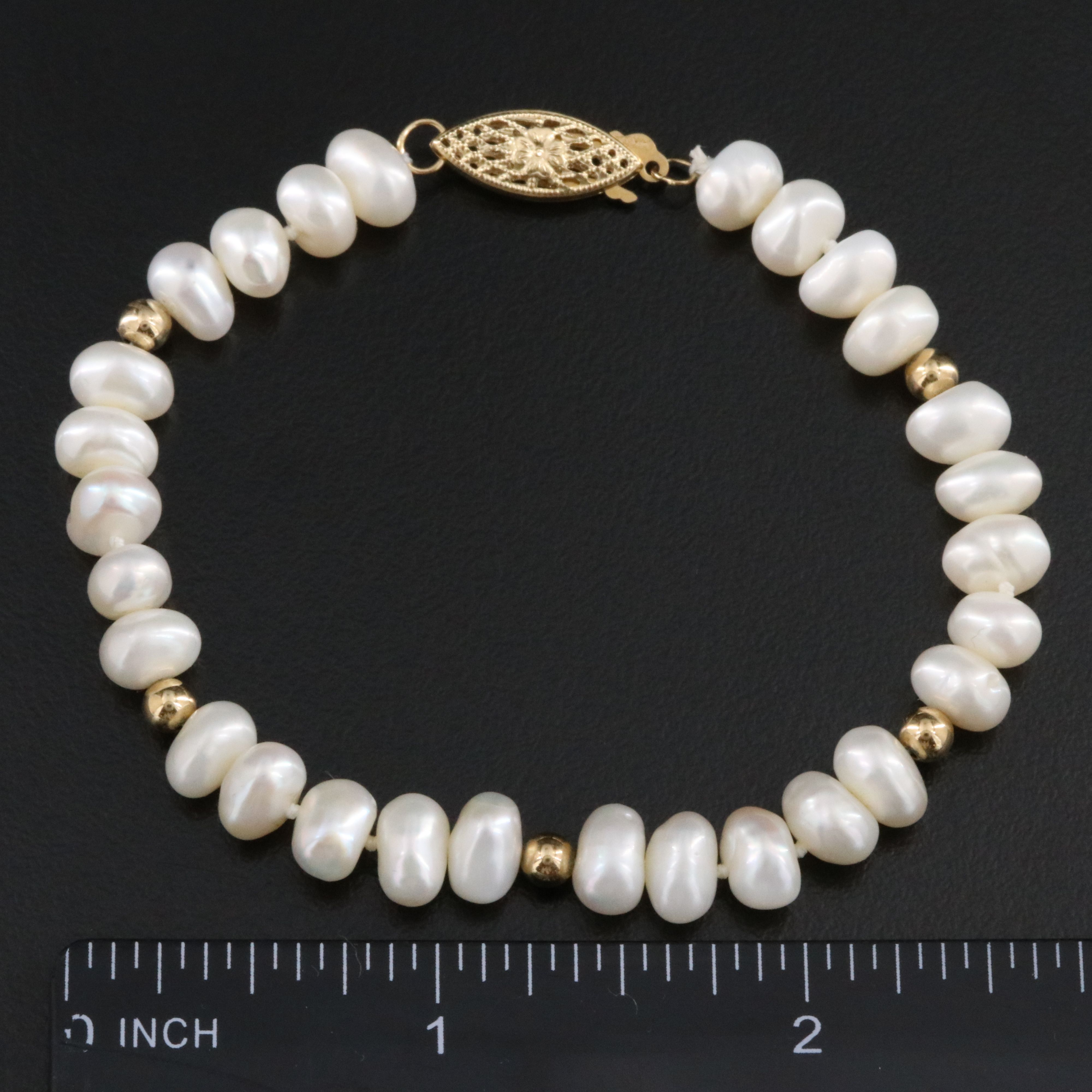 Pearl Bracelet with 14K Clasp