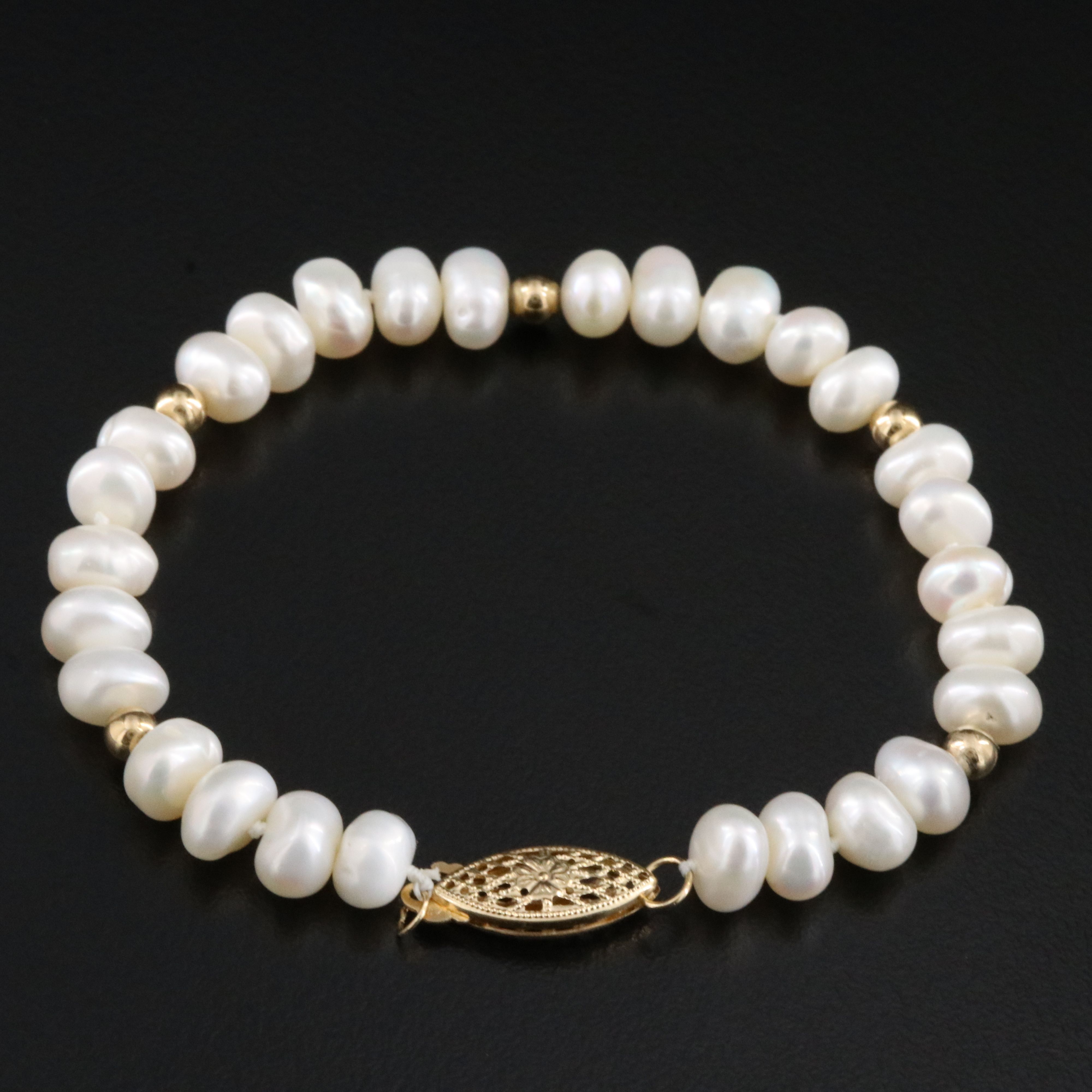 Pearl Bracelet with 14K Clasp
