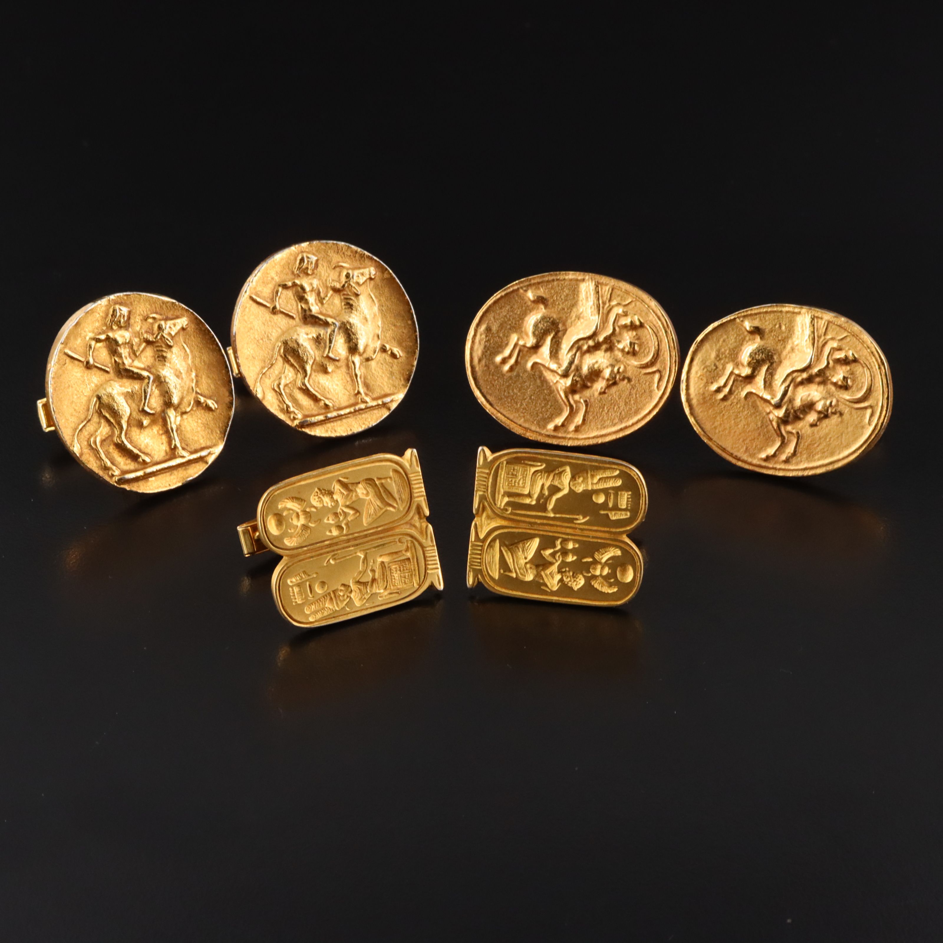 Alva Museum & Metropolitan Museum of Art Replica Greek & Egyptian Cufflinks