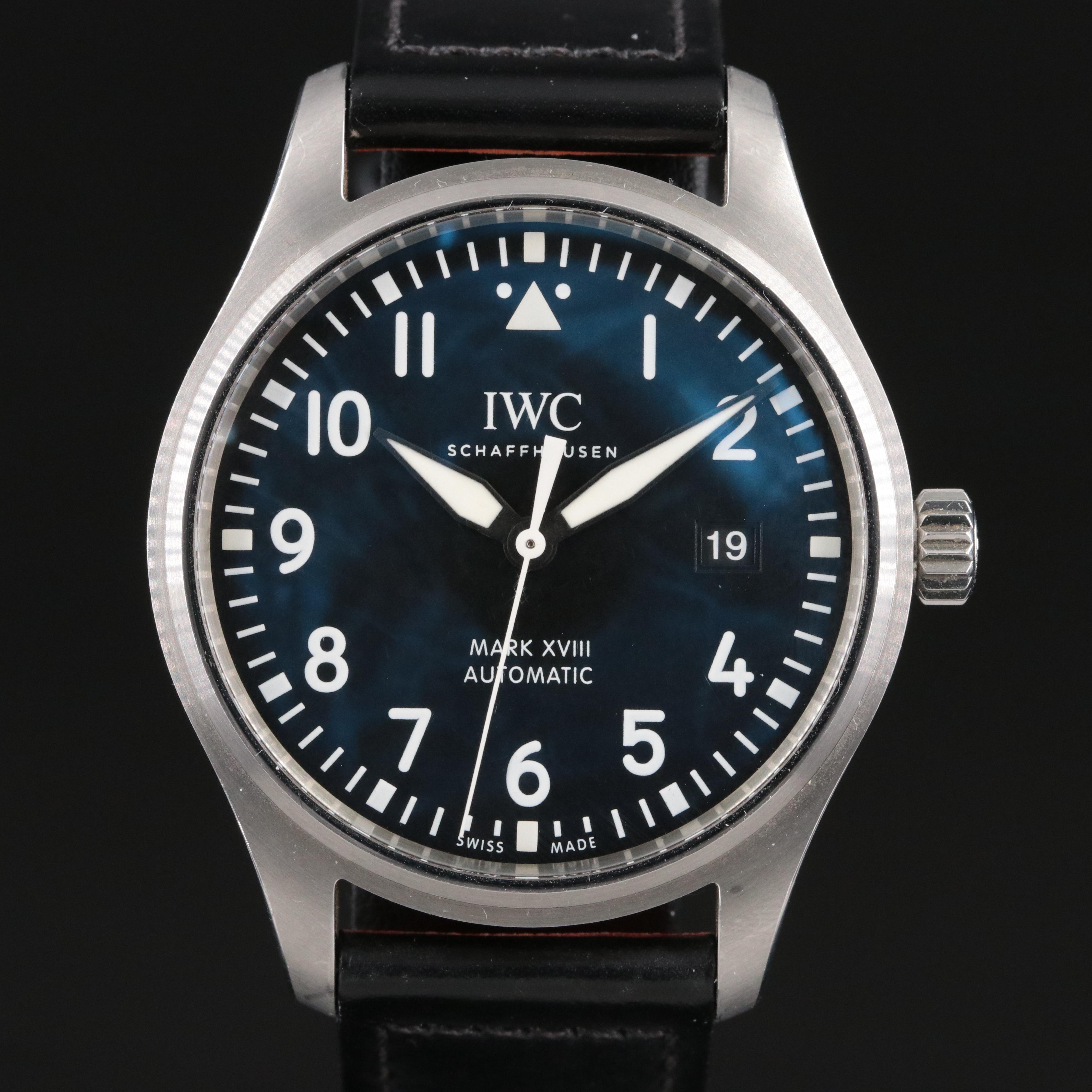 IWC Pilot`s Mark XVlll Automatic Stainless Steel Date Watch
