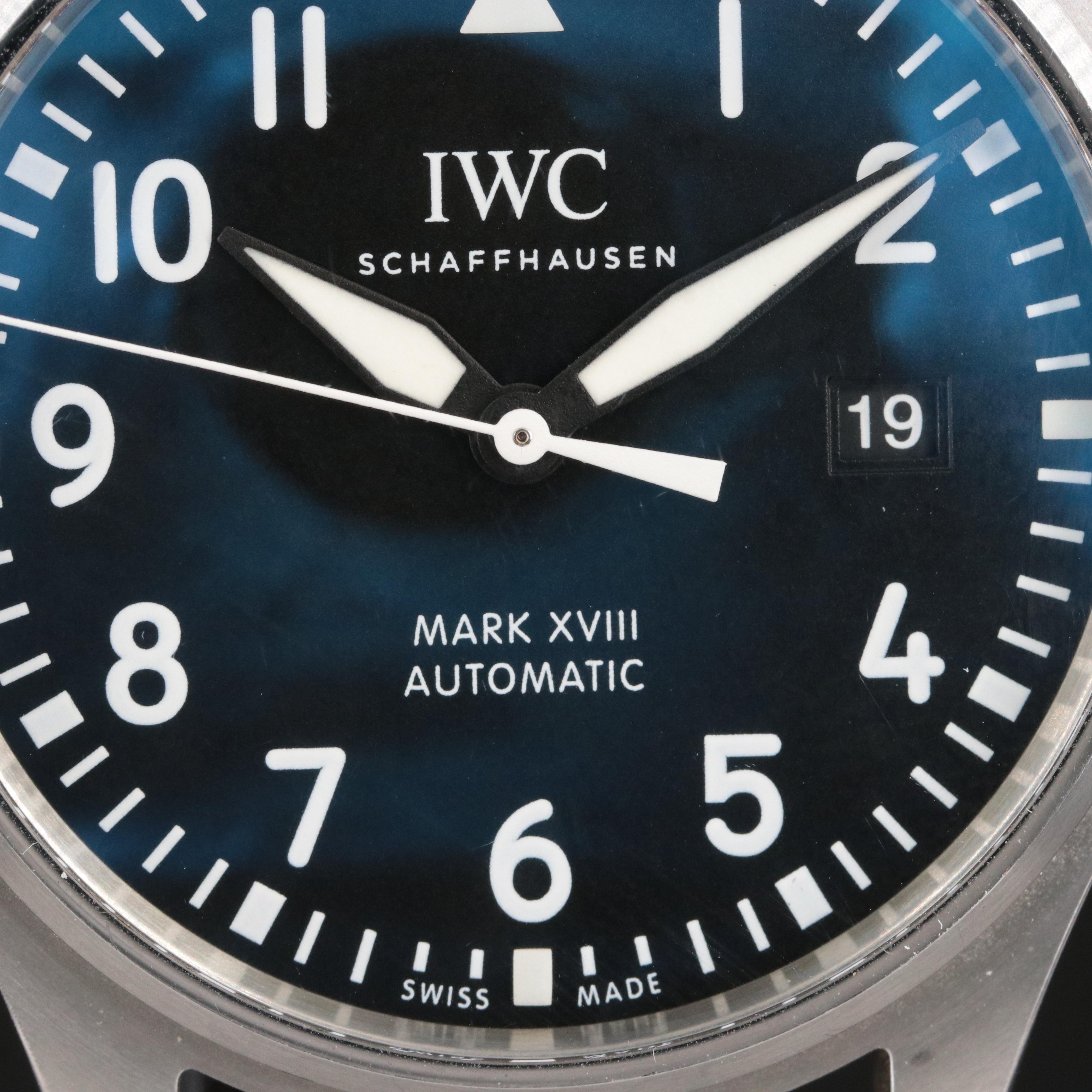 IWC Pilot`s Mark XVlll Automatic Stainless Steel Date Watch