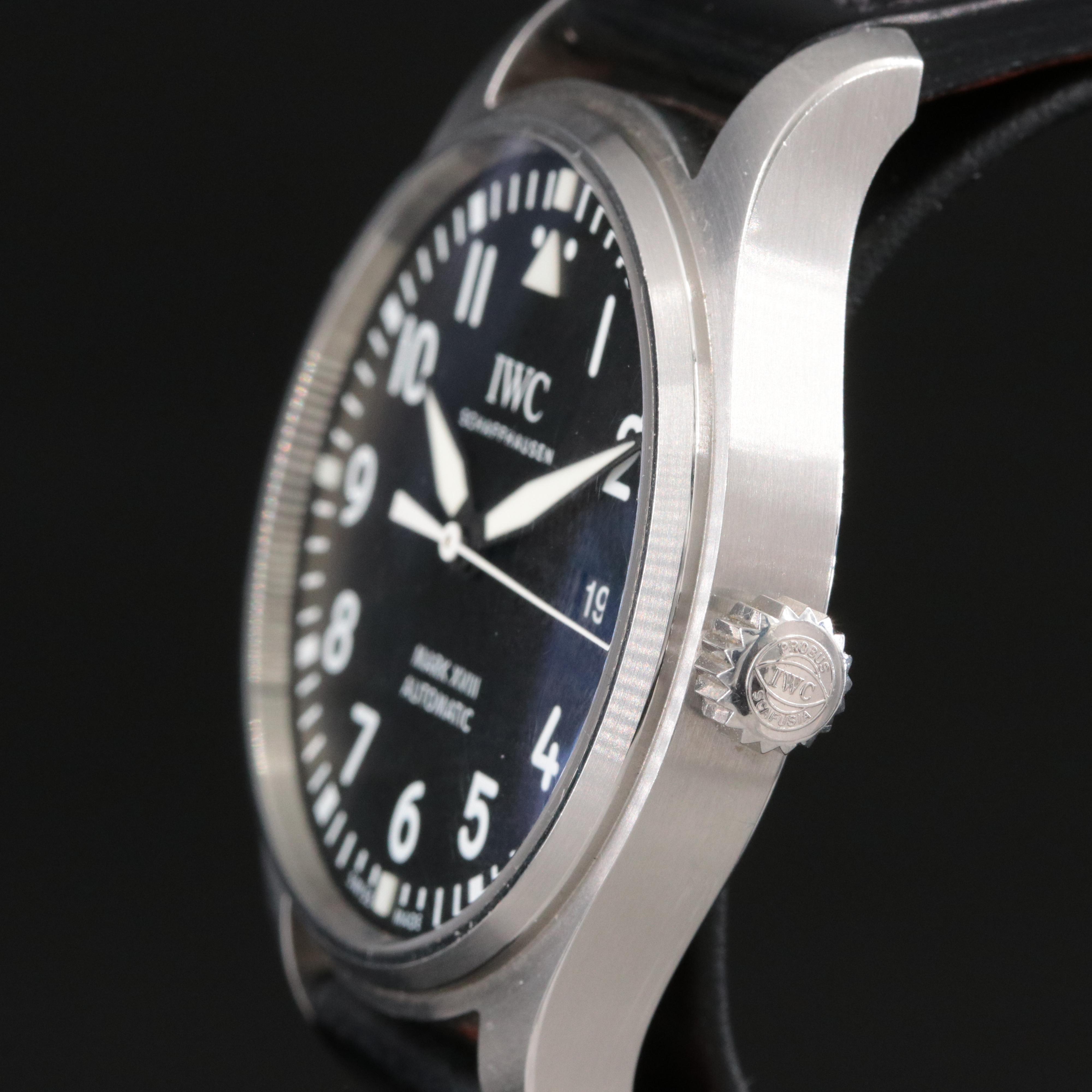 IWC Pilot`s Mark XVlll Automatic Stainless Steel Date Watch