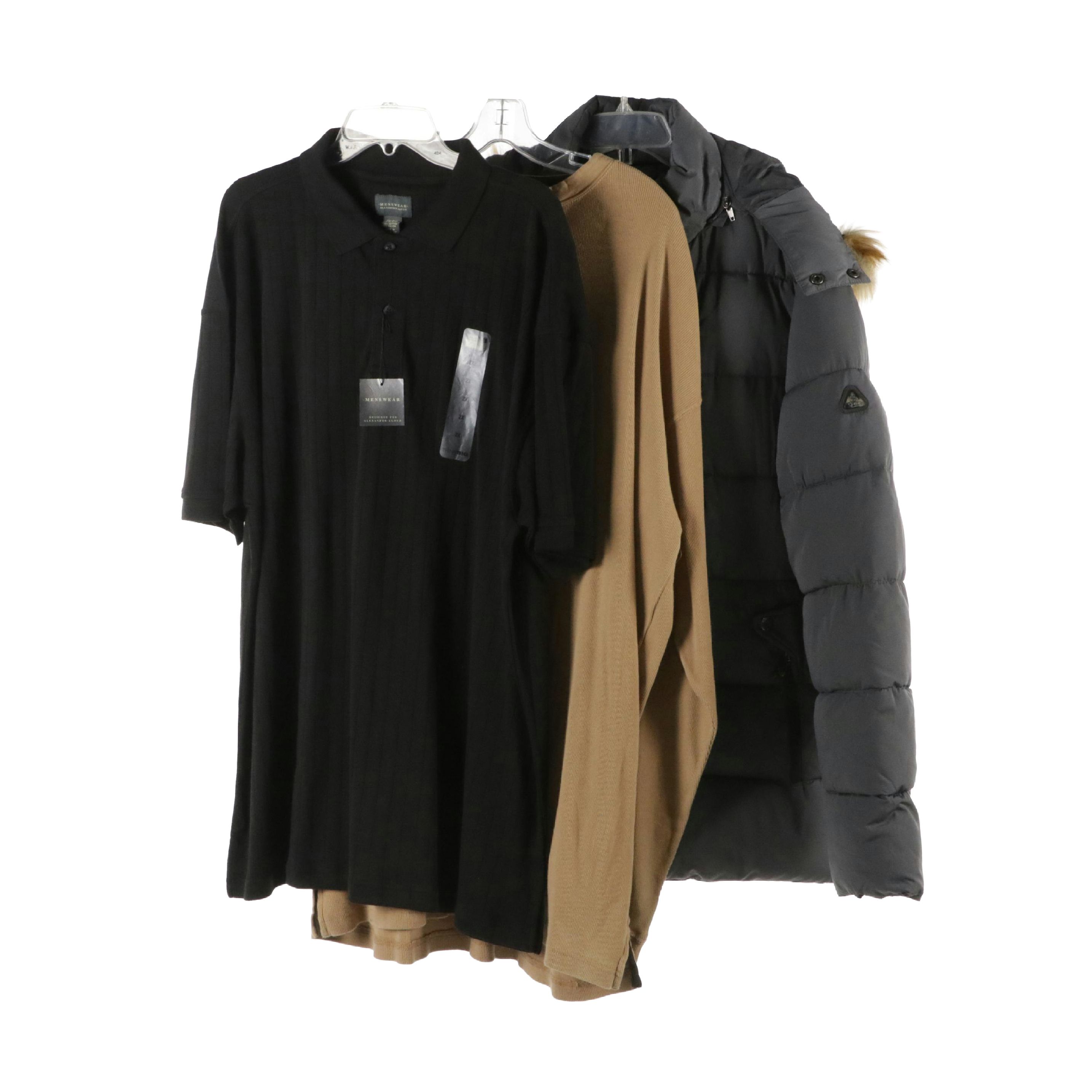 Men's Spire Winter Coat, Alexander LLoyd Polo Shirt & Harbor Bay Long Sleeve Top