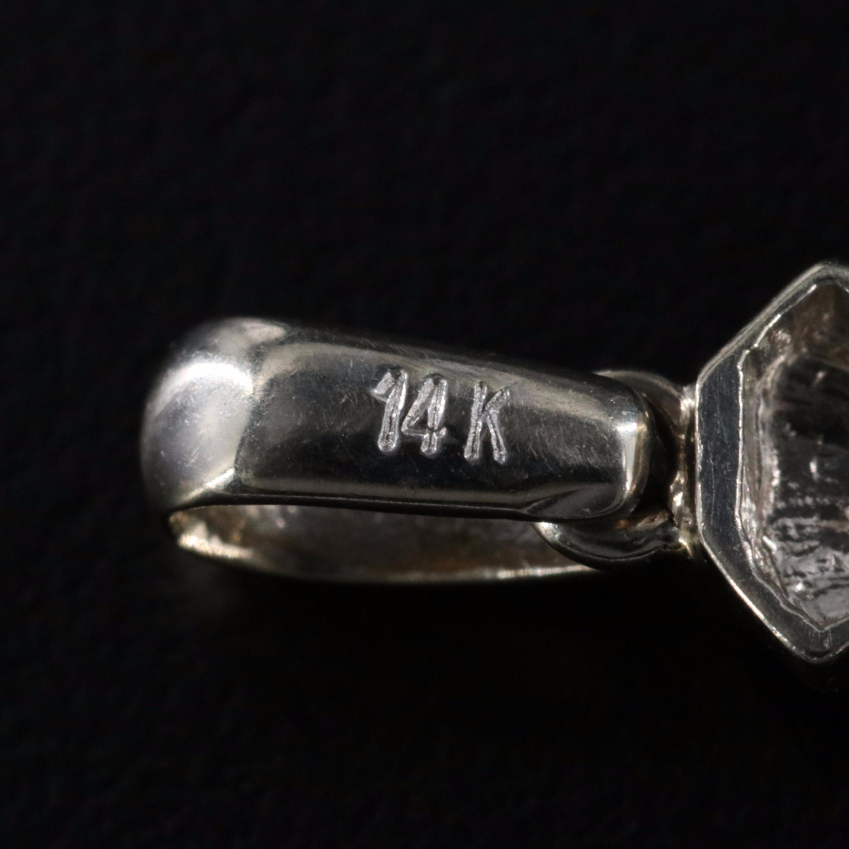 14K Sapphire and Diamond Cross Pendant